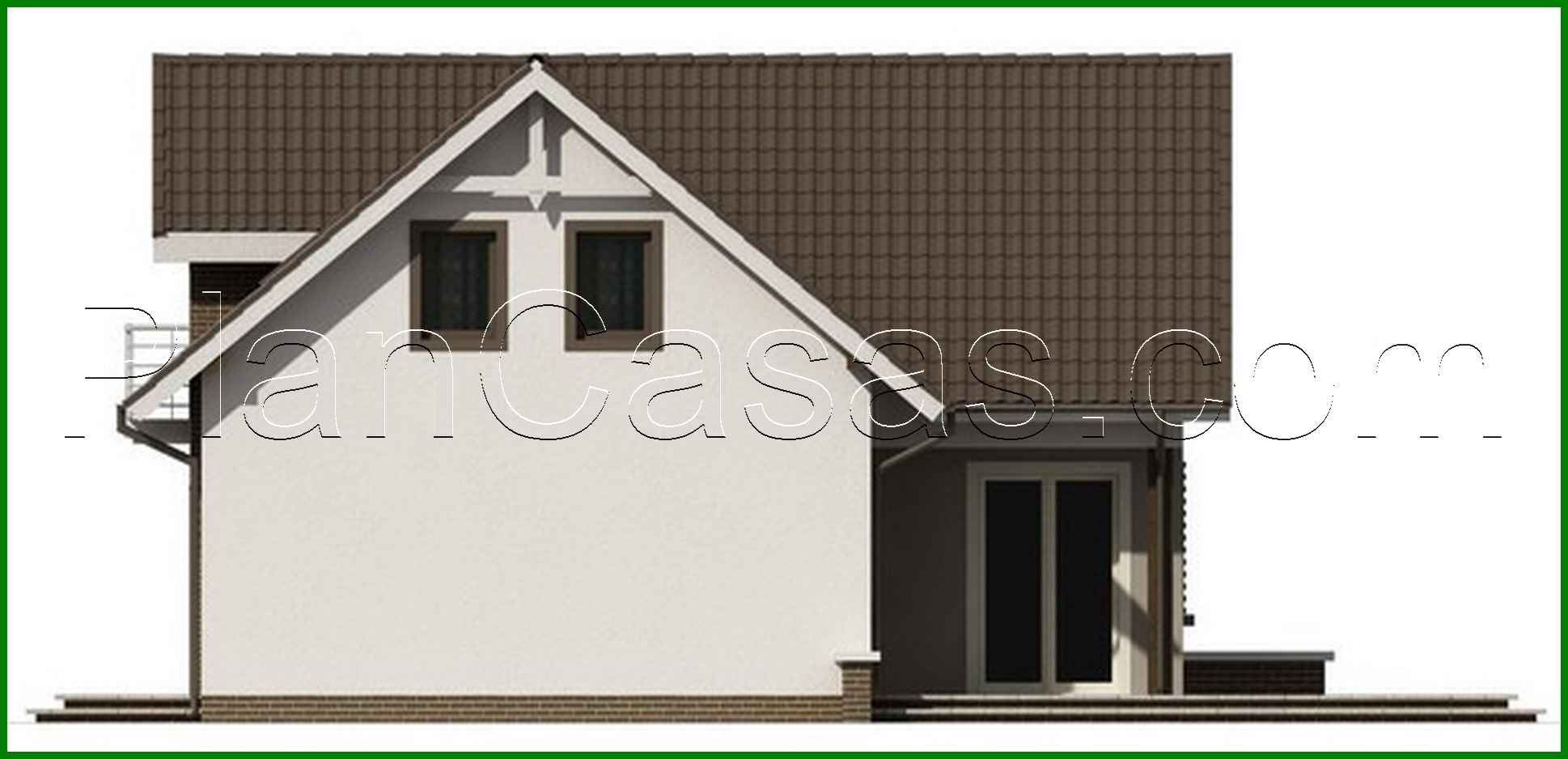 Visualization gallery - Simple house project with a balcony above the entrance