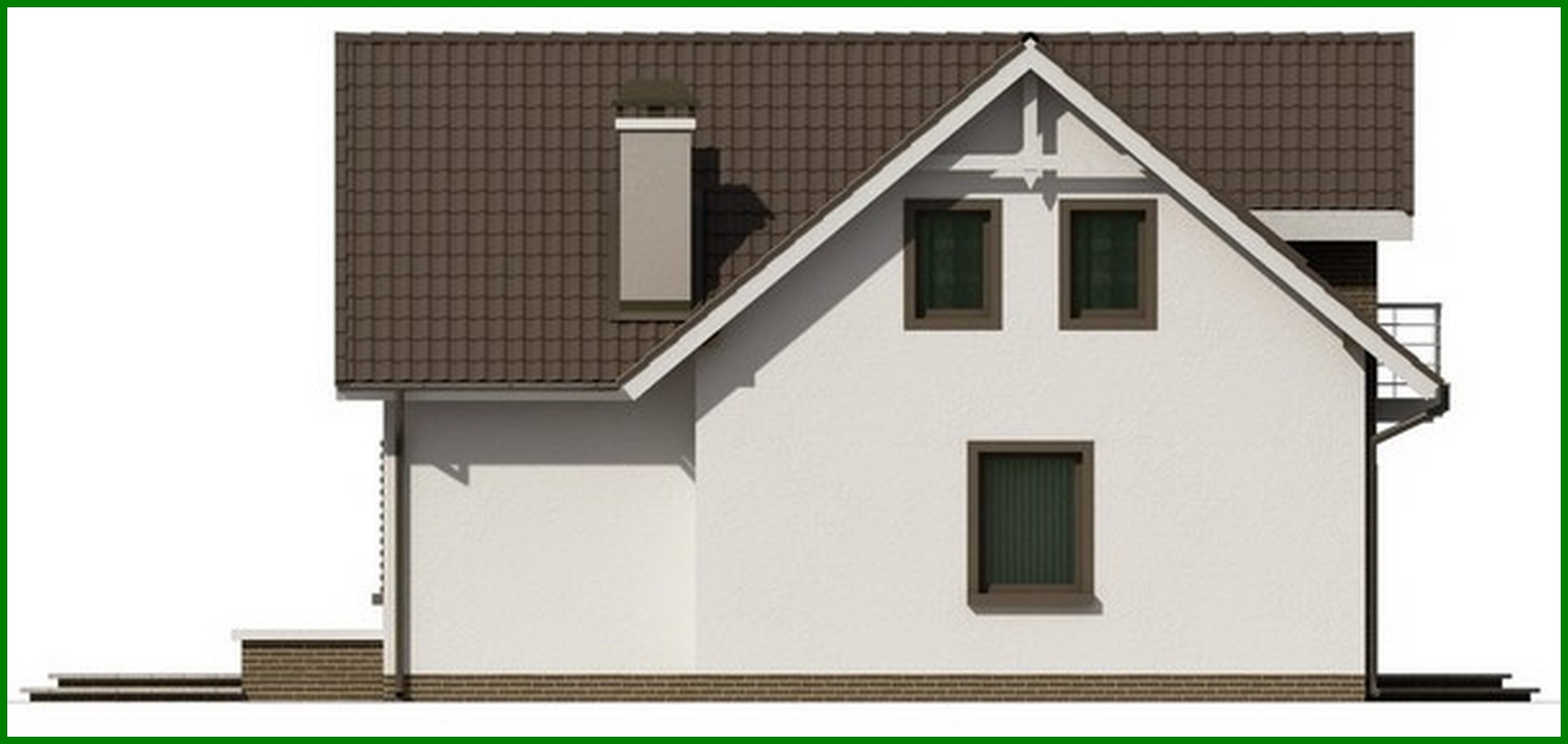 Visualization gallery - Simple house project with a balcony above the entrance