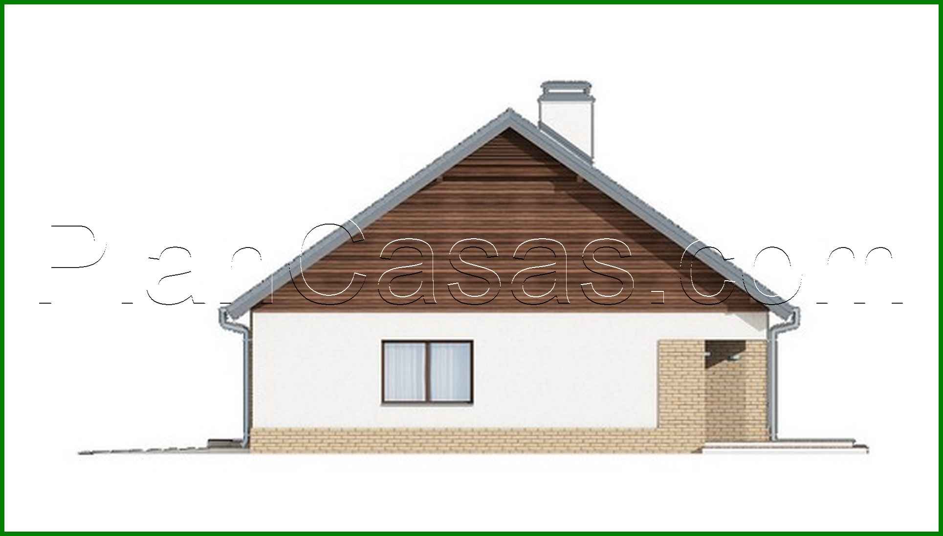 Visualization gallery - The project of a one-story cottage with an attic provided