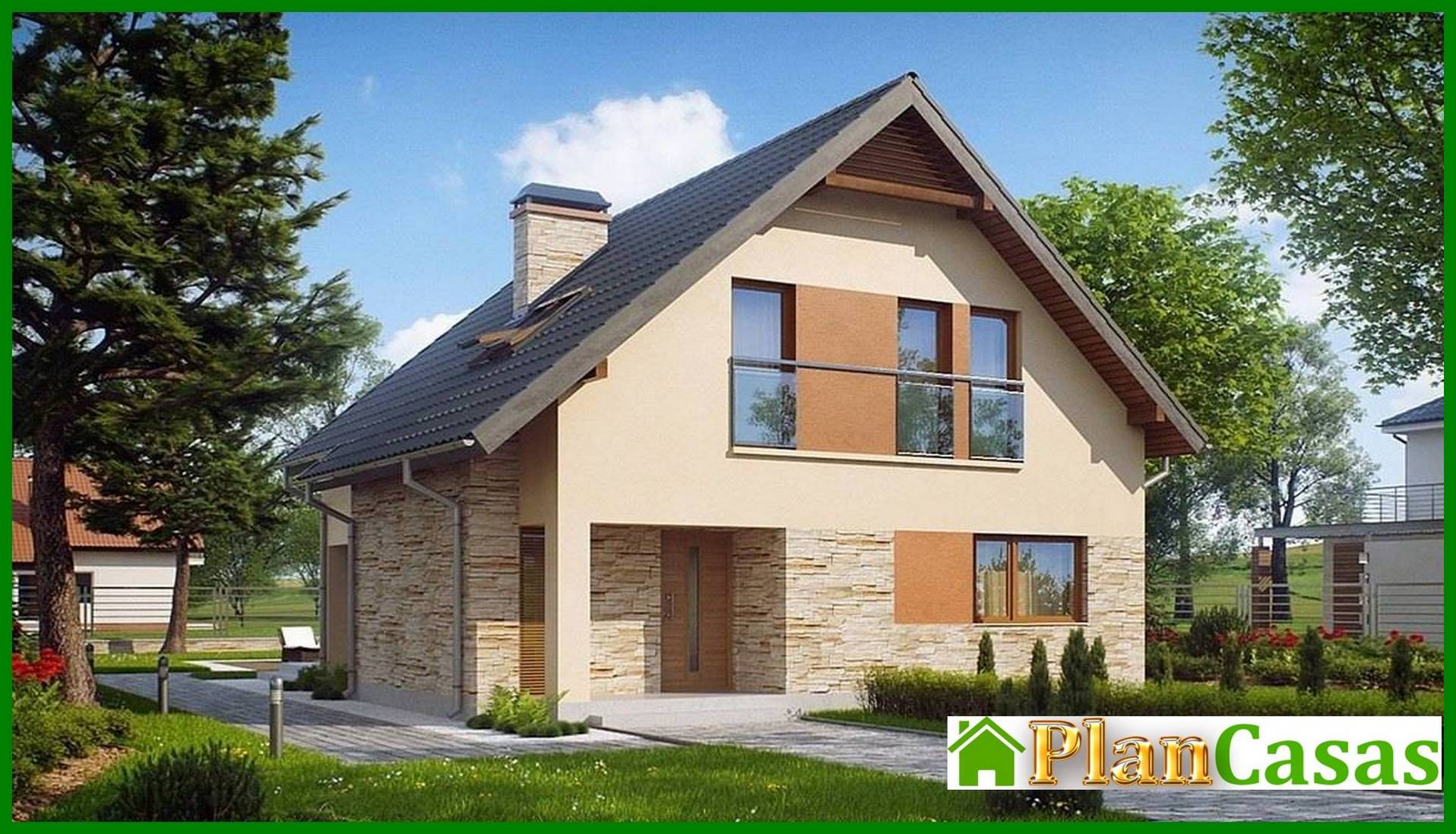 Visualization gallery - The project of a small comfortable cottage with an attic