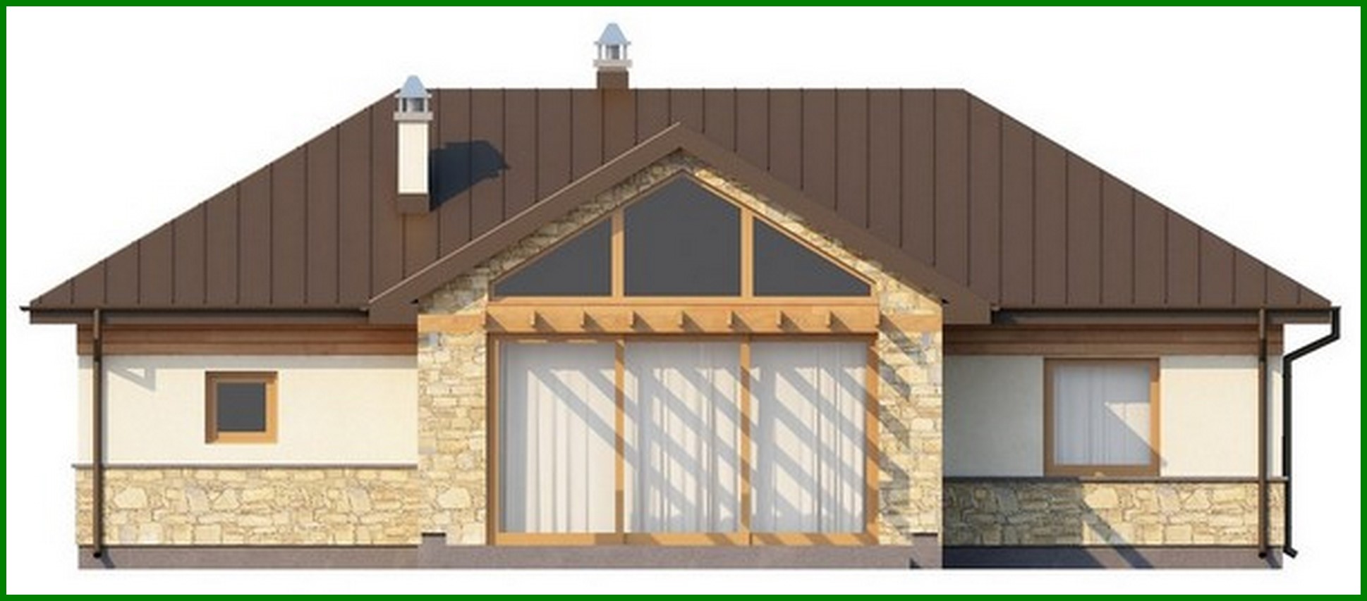 Visualization gallery - The project of a small one-story cottage of interesting design