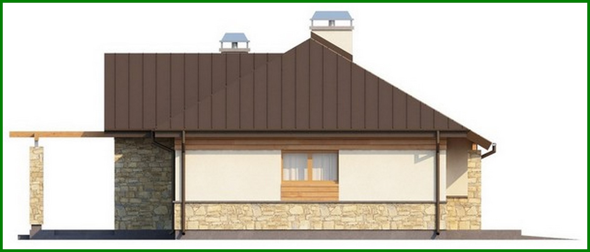 Visualization gallery - The project of a small one-story cottage of interesting design