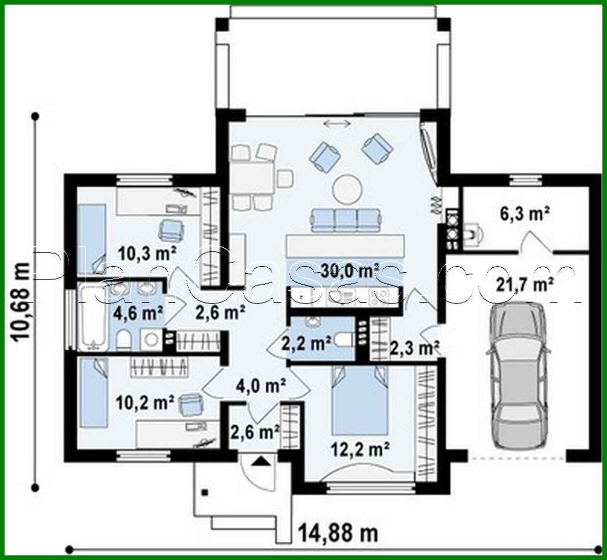Visualization gallery - The project of a small one-story cottage of interesting design