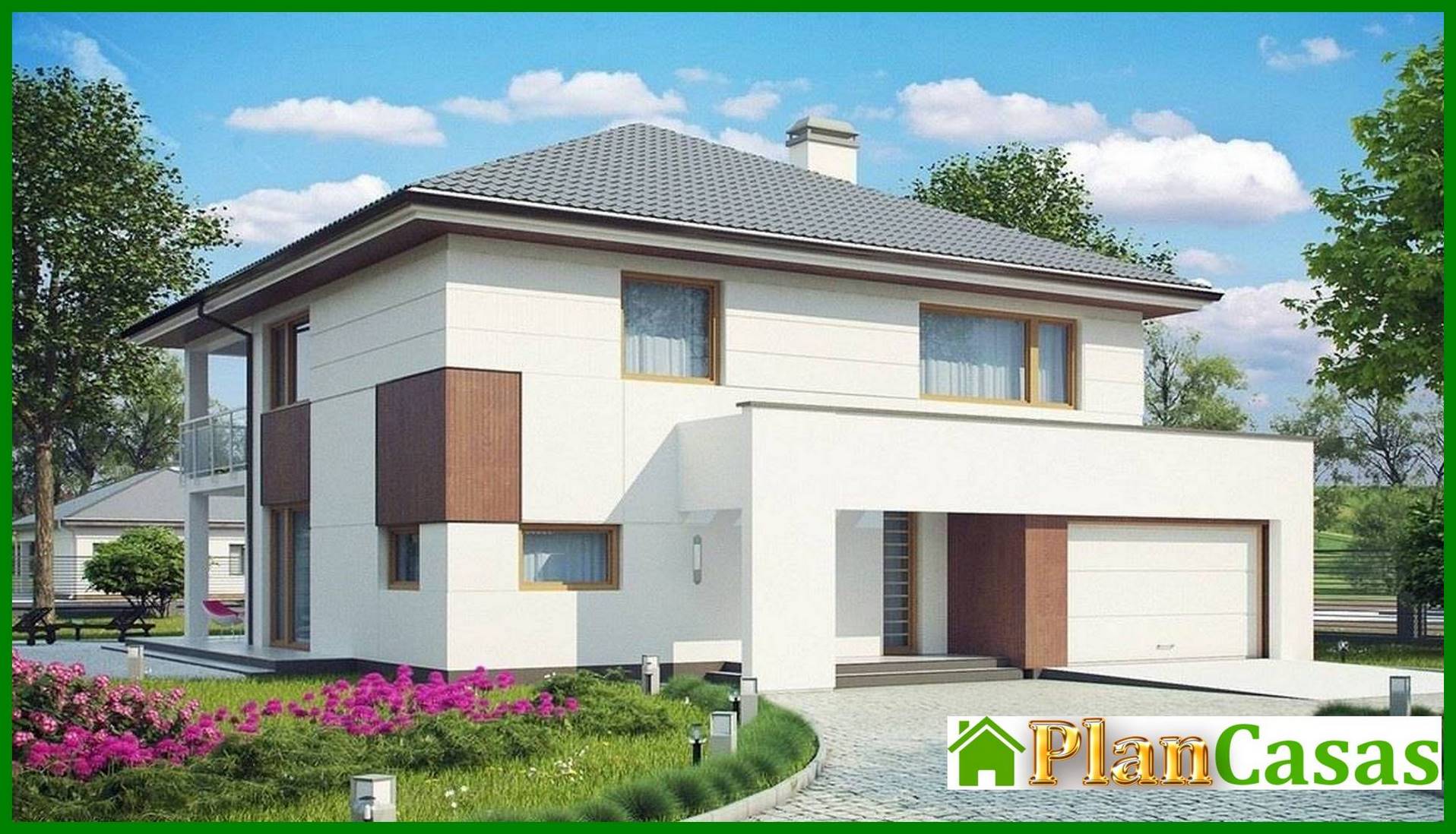 Visualization gallery - The project of a two-story house with modern elements