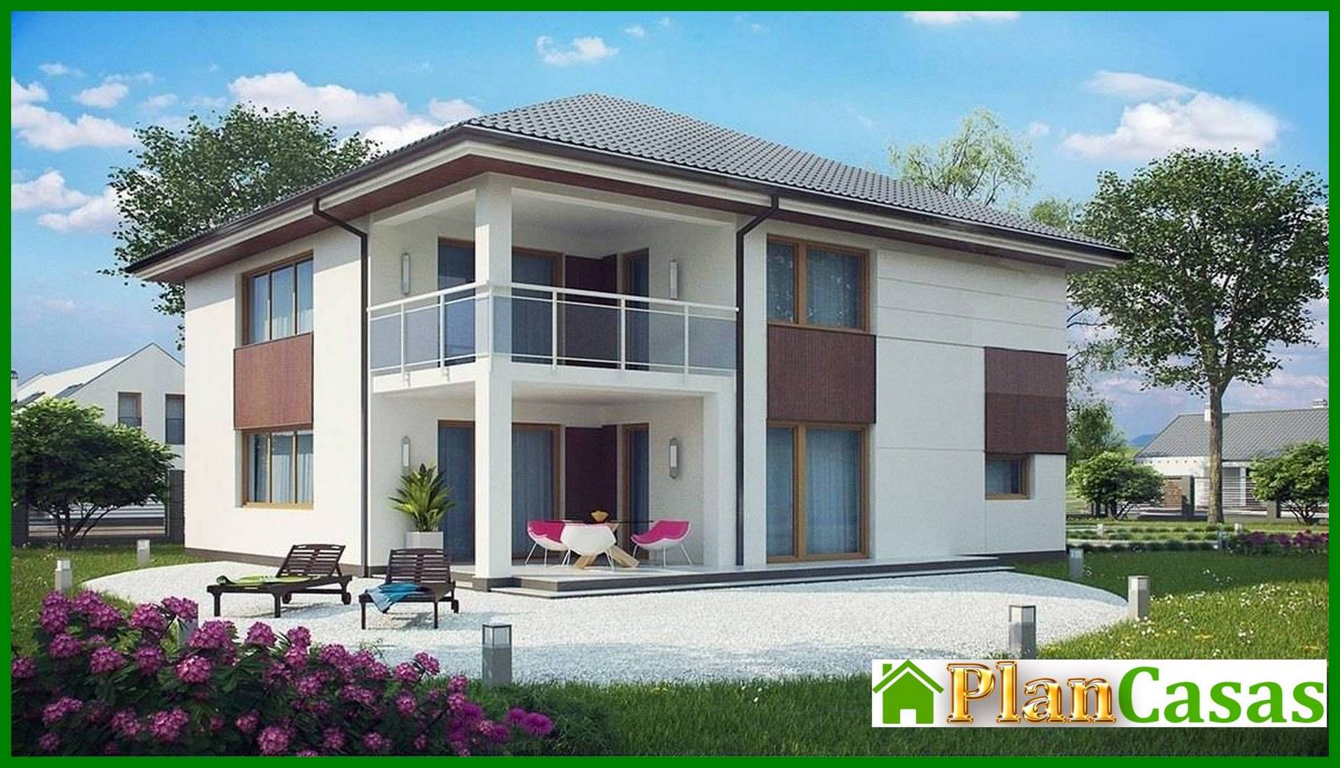 Visualization gallery - The project of a two-story house with modern elements