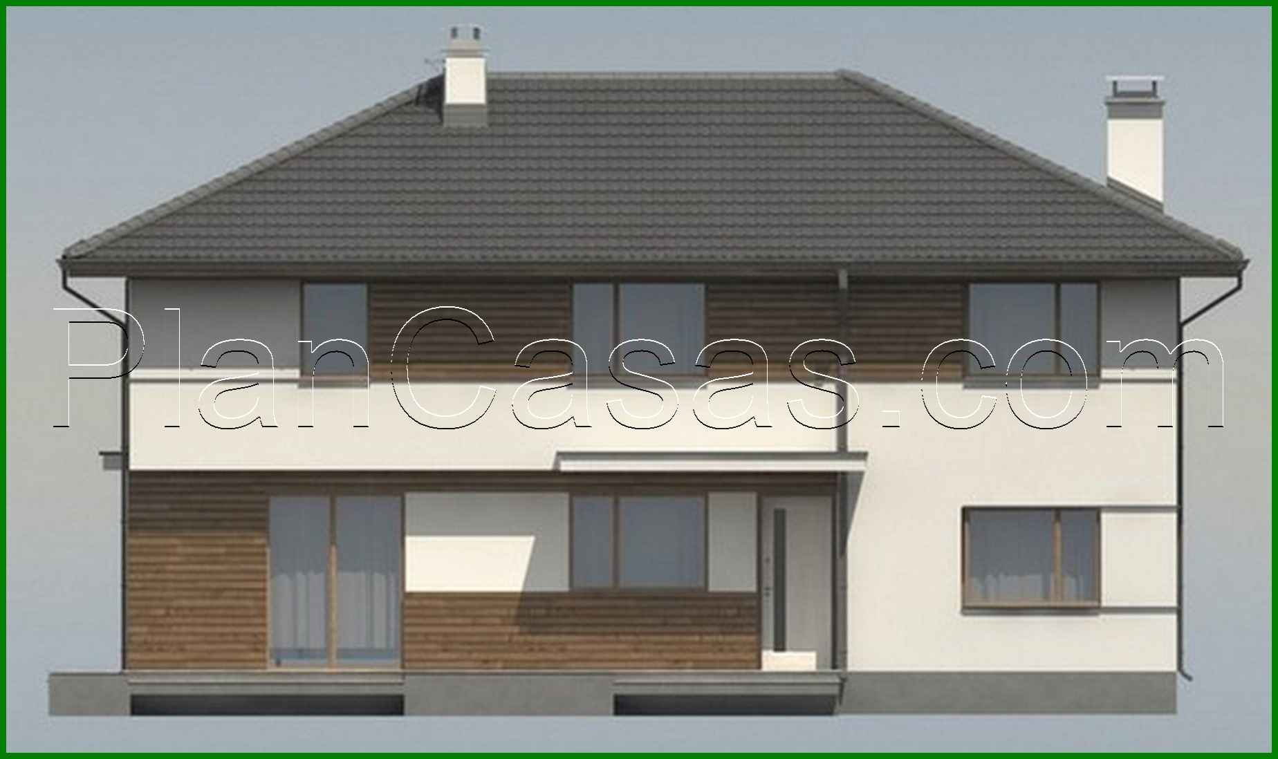 Visualization gallery - The project of a two-story cottage with additional bedrooms