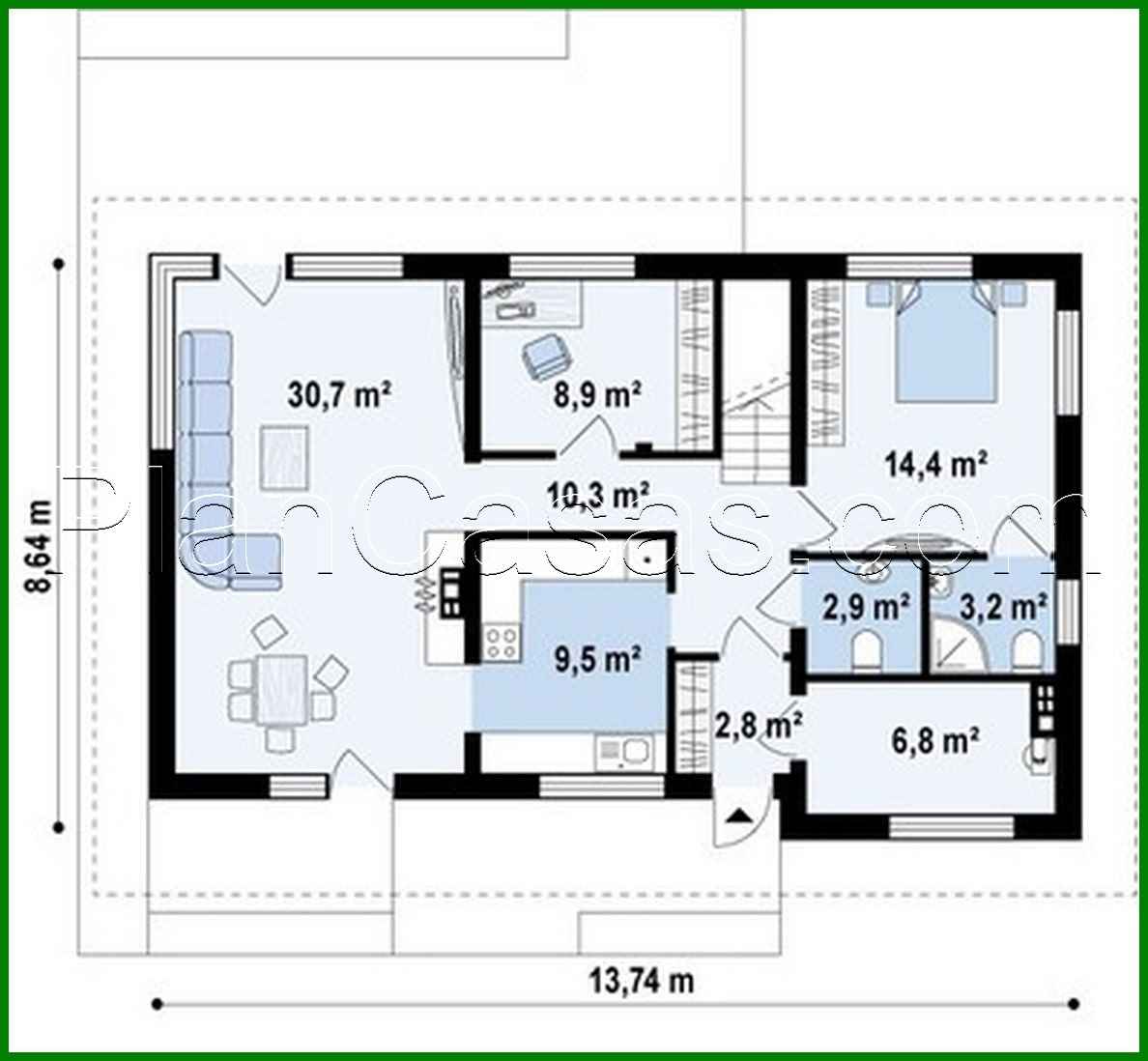 Visualization gallery - The project of a two-story cottage with additional bedrooms