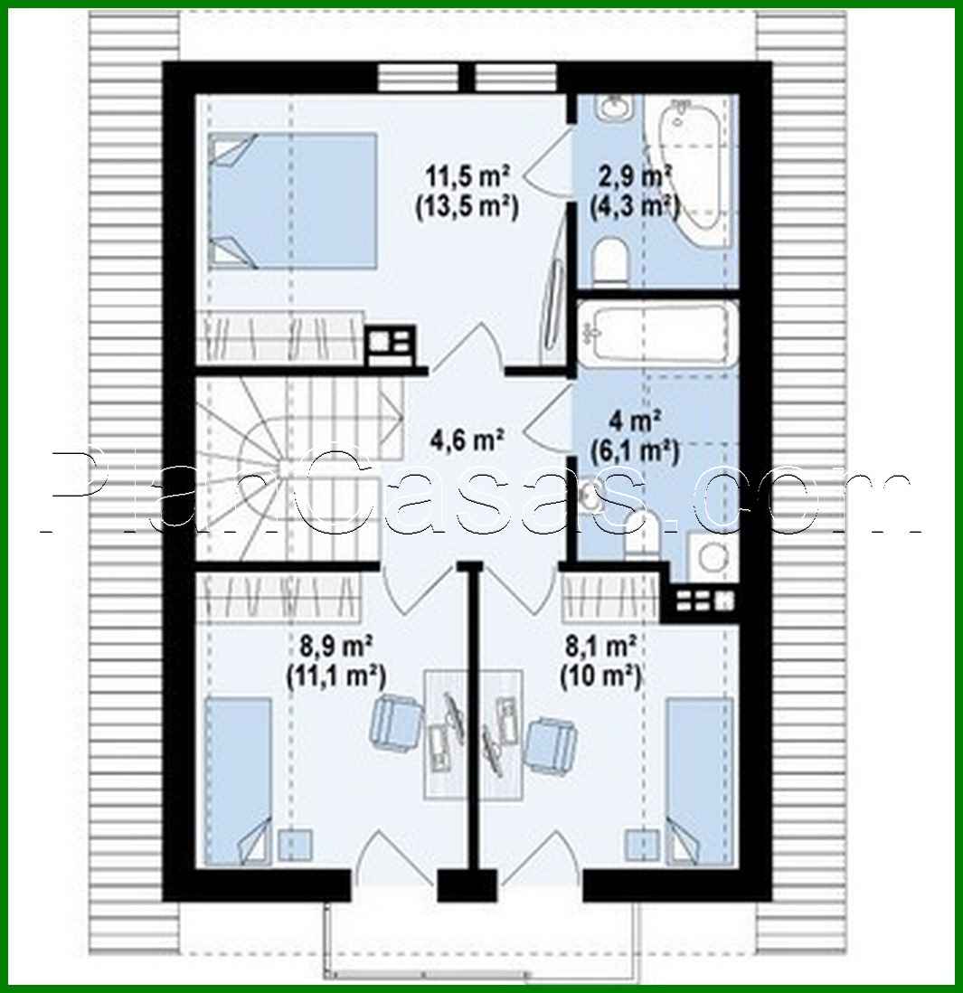 Visualization gallery - A project of a small cottage for a narrow plot