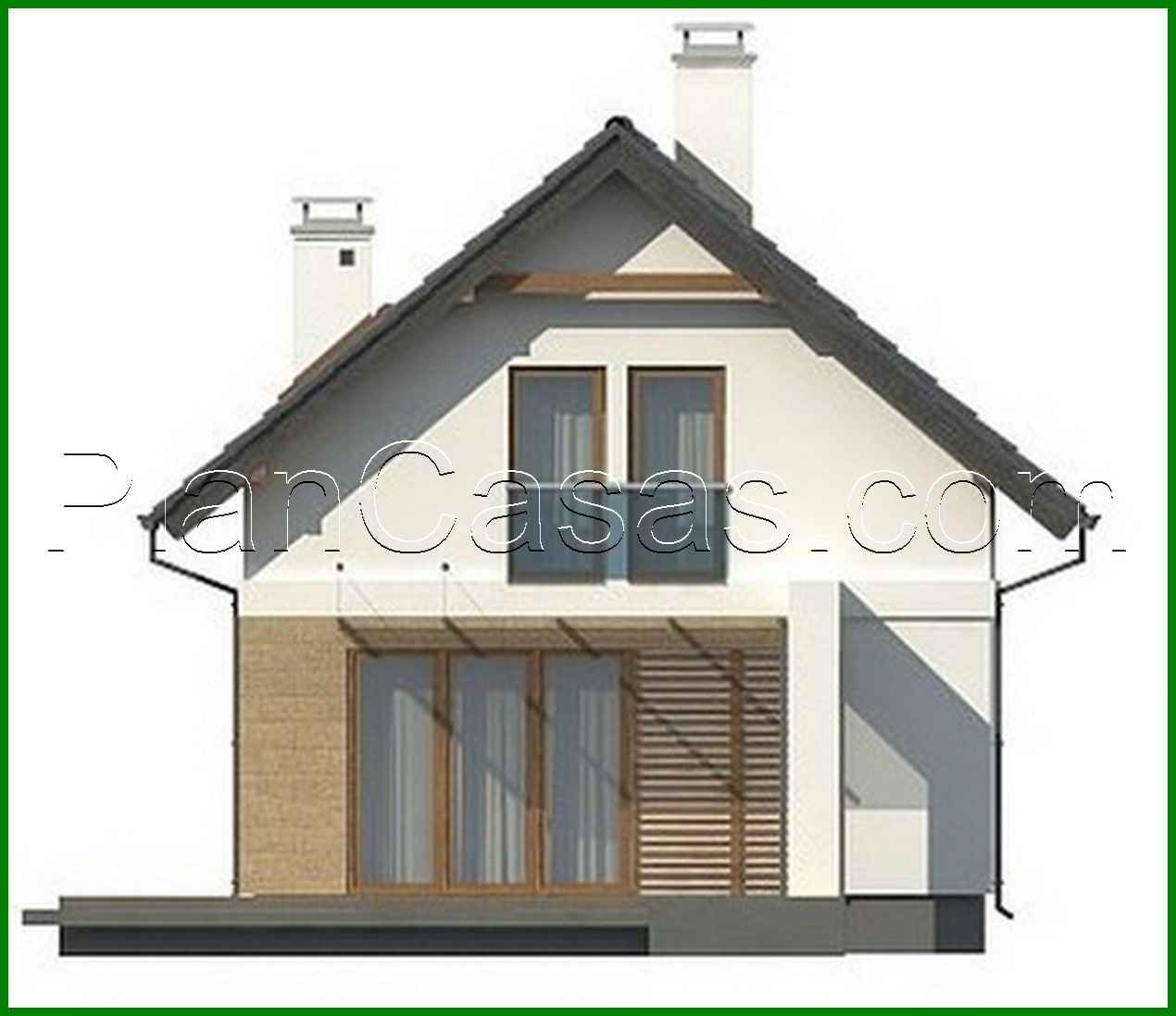 Visualization gallery - A project of a small cottage for a narrow plot