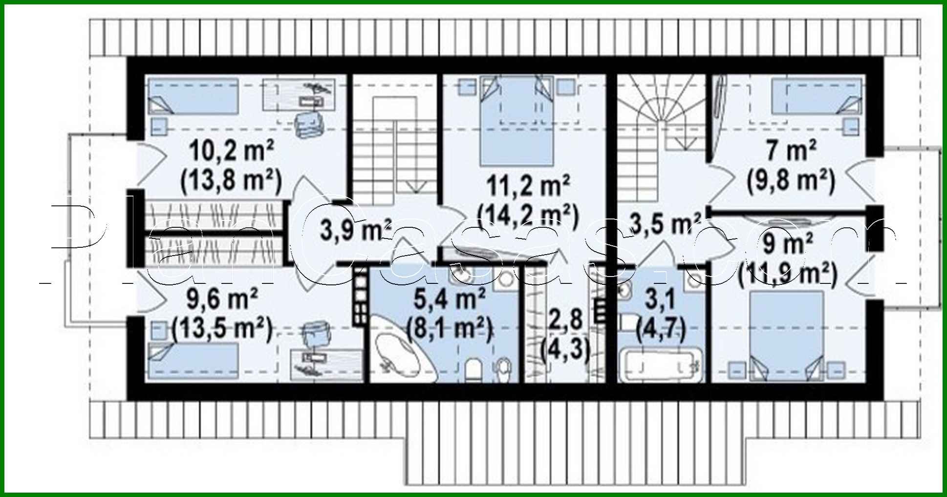 Visualization gallery - The project of a cottage for two families with separate entrances