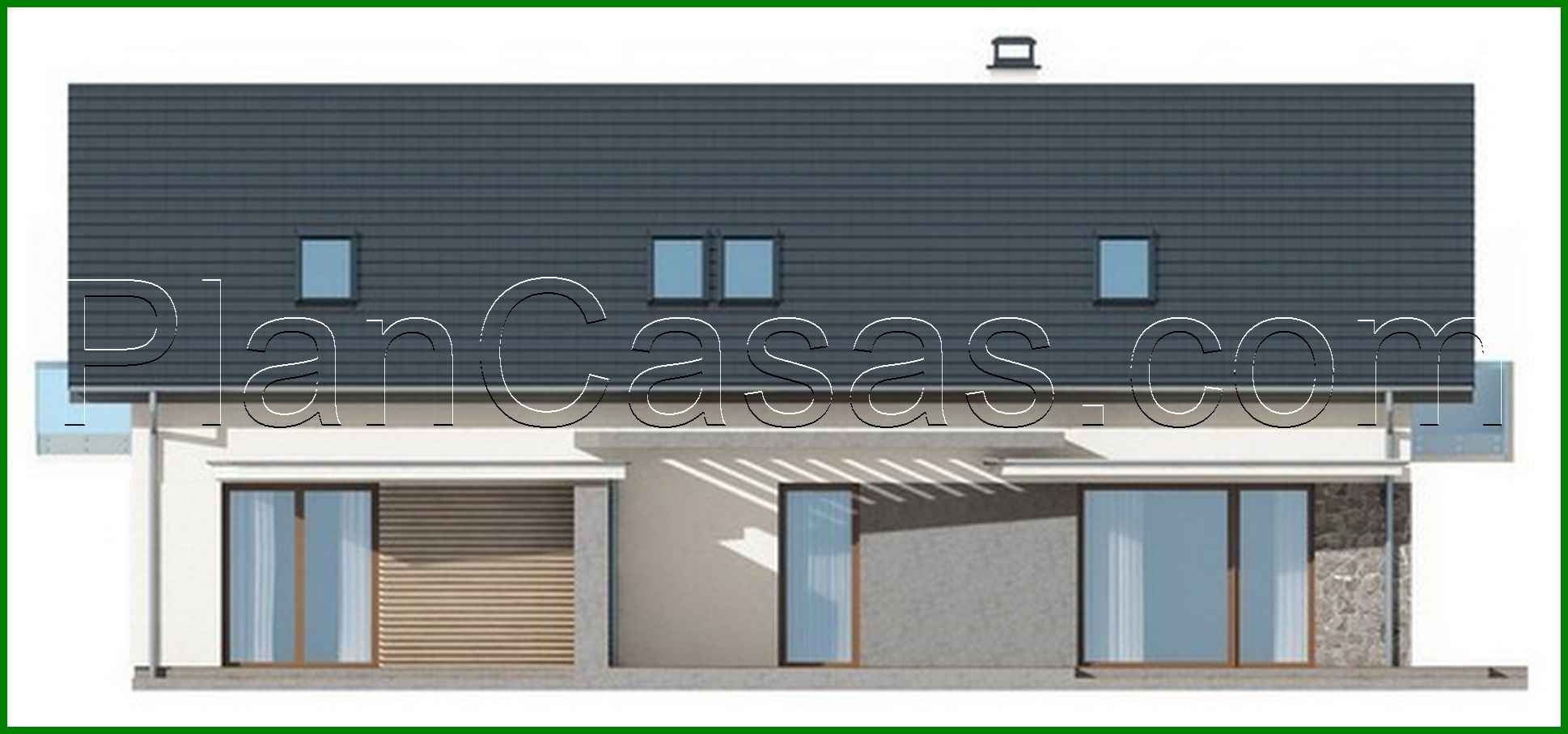 Visualization gallery - The project of a cottage for two families with separate entrances