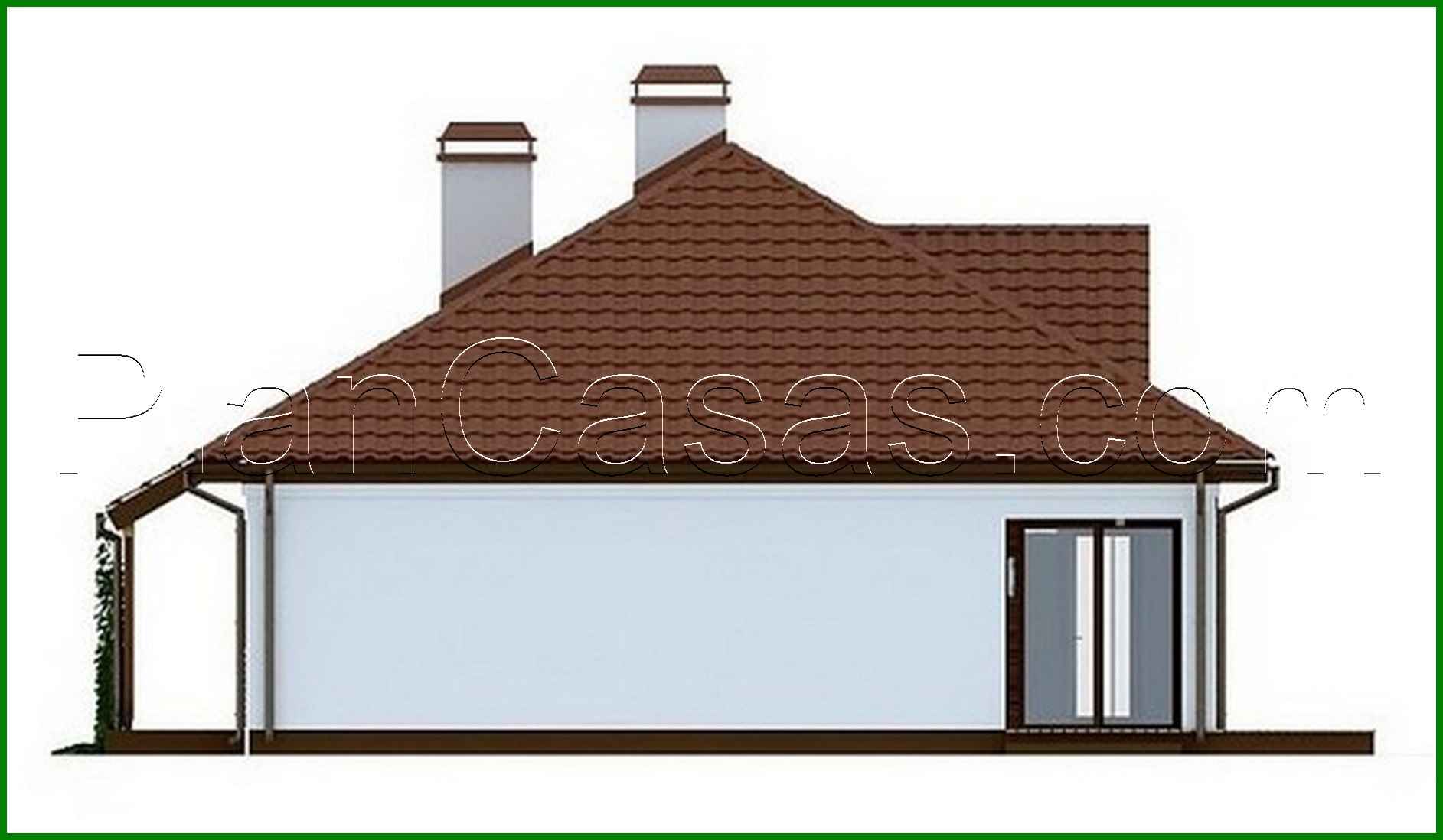 Visualization gallery - One-storey cottage project with a greenhouse and a terrace