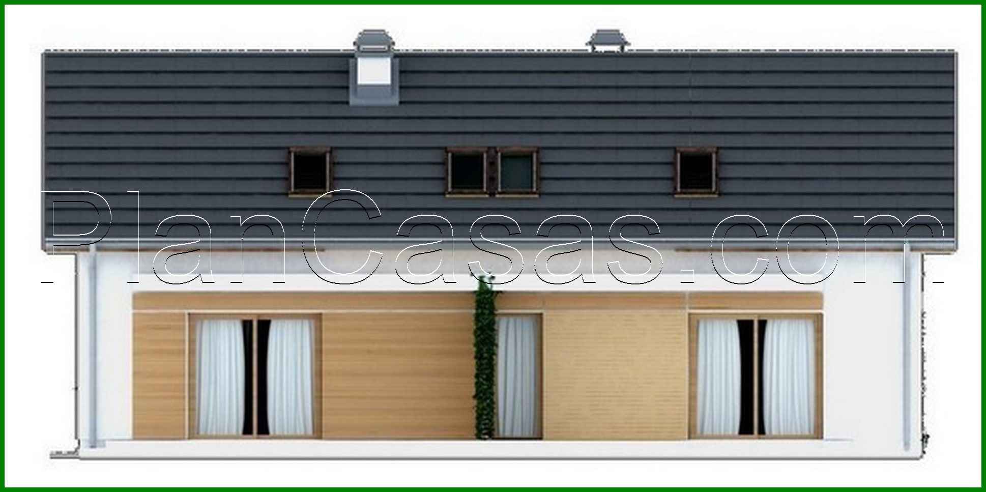 Visualization gallery - The project of a cottage for two families with different entrances