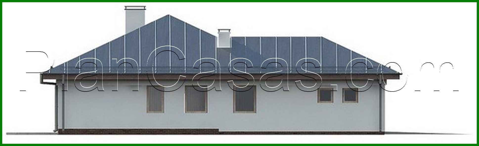 Visualization gallery - Single-storey house project with a large garage for two cars