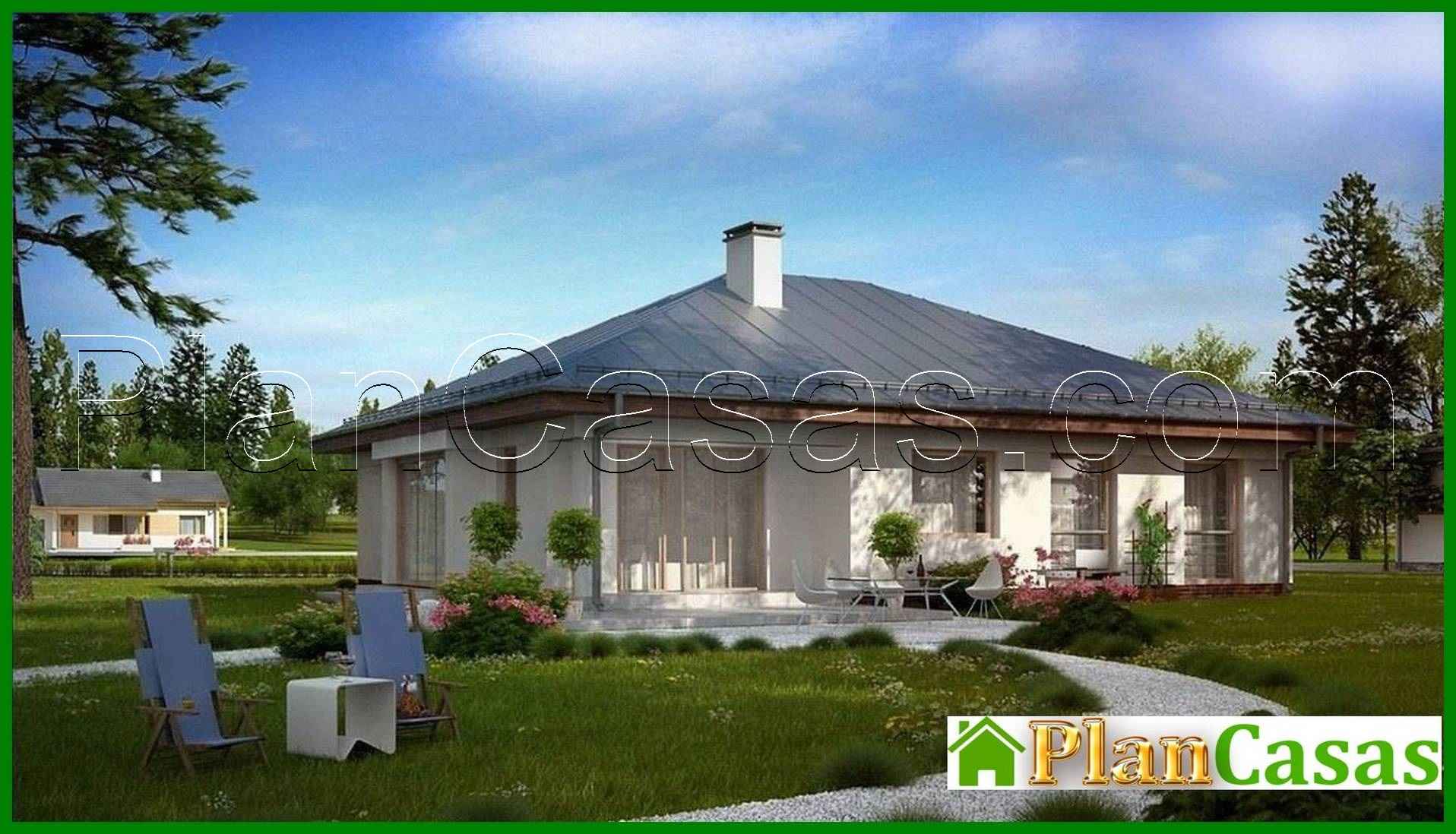 Visualization gallery - Single-storey house project with a large garage for two cars