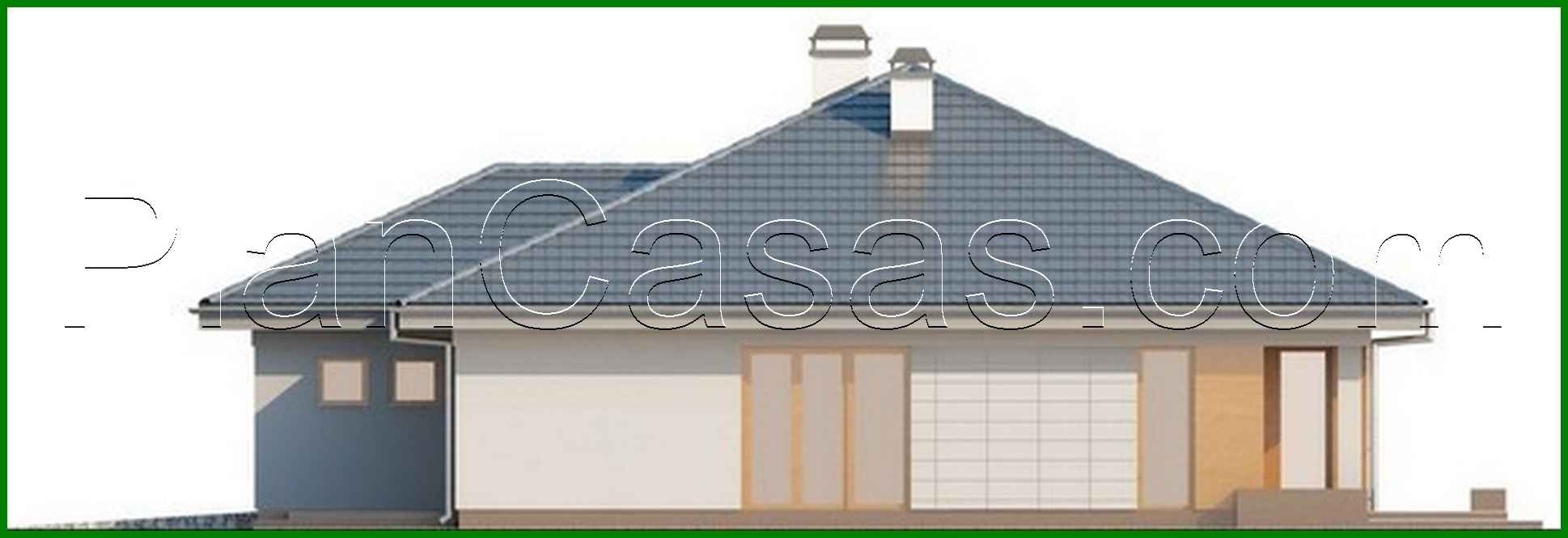 Visualization gallery - A project of a cozy country cottage with an attic and a garage for 2 cars