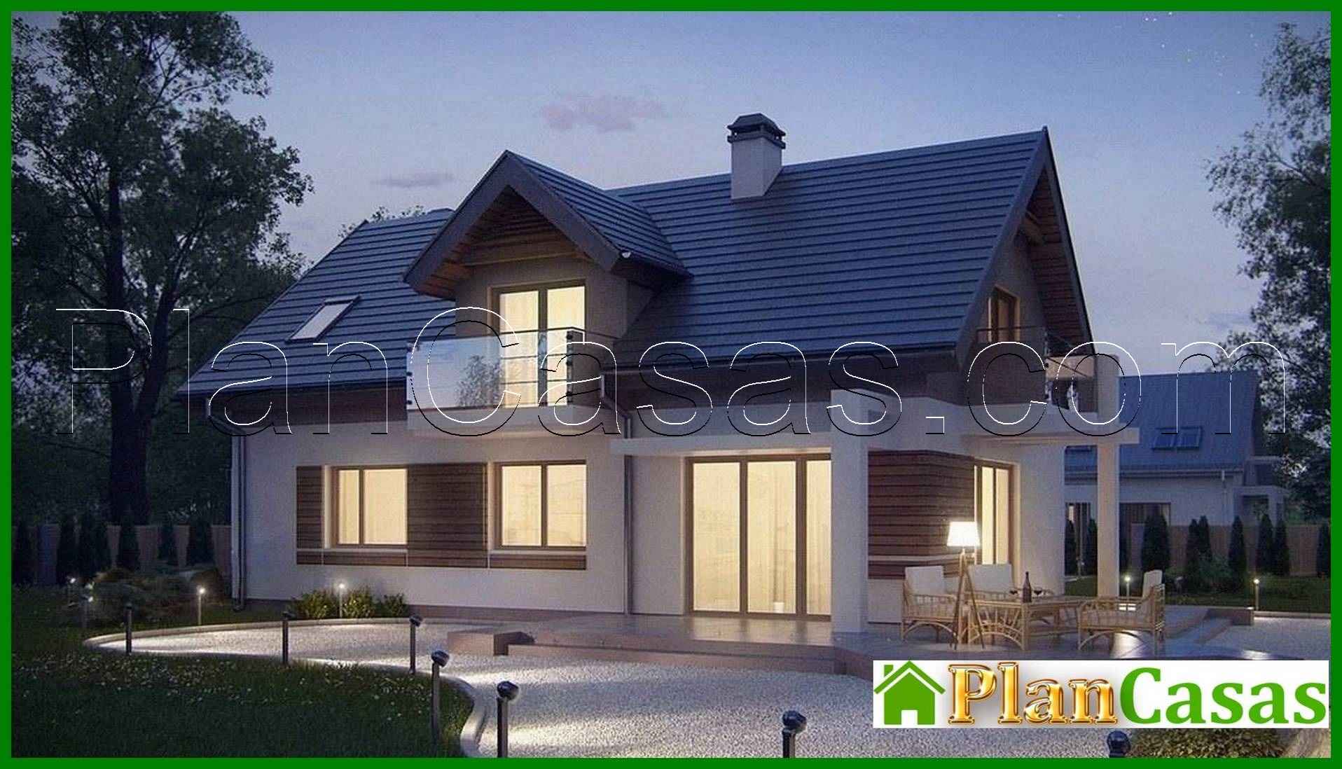 Visualization gallery - The project of a cozy beautiful cottage with an attic and an original facade