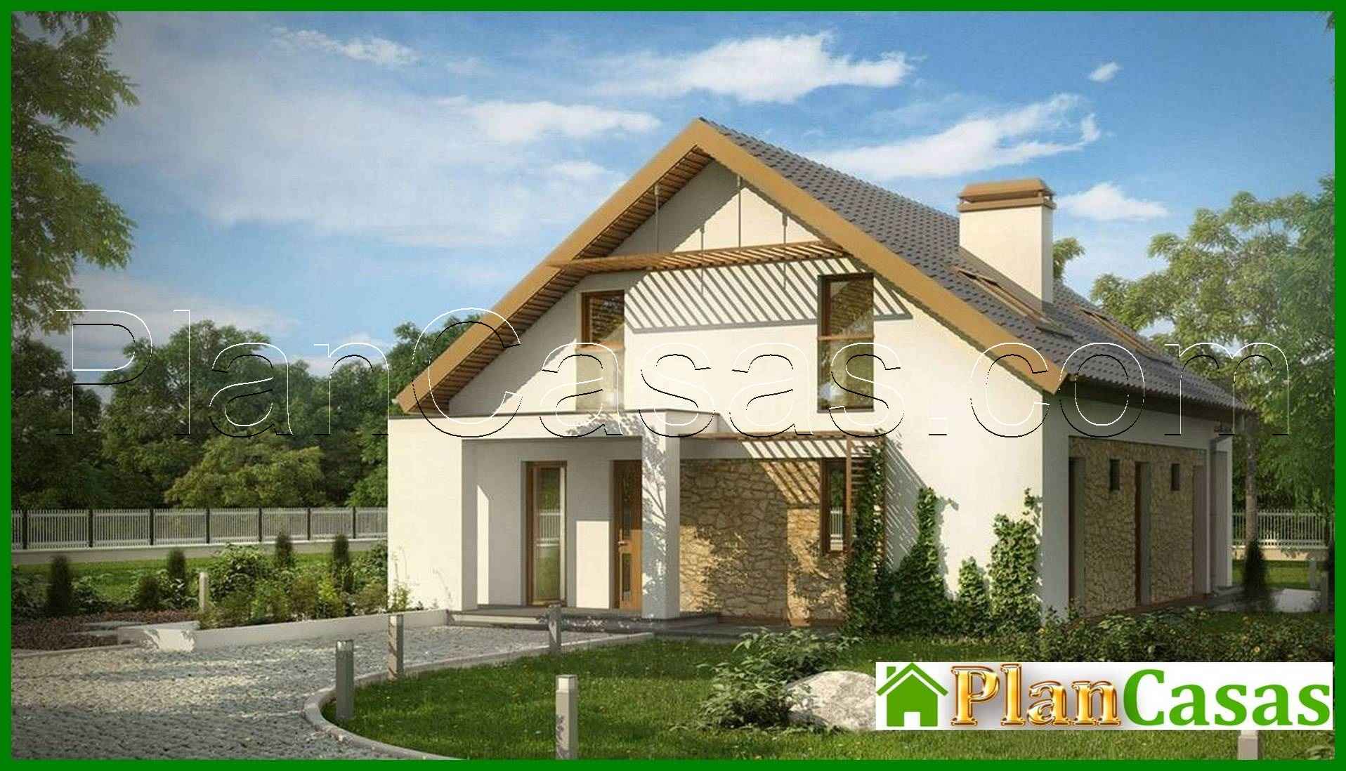 The project of a classic medium-sized cottage with a gable roof house plan