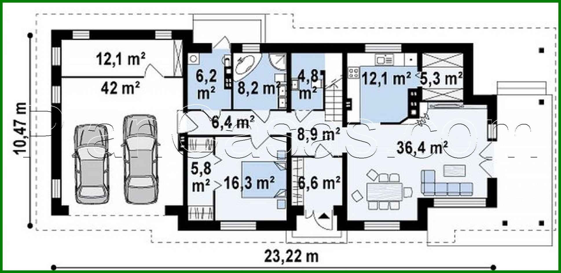 Visualization gallery - Manor project with side terrace