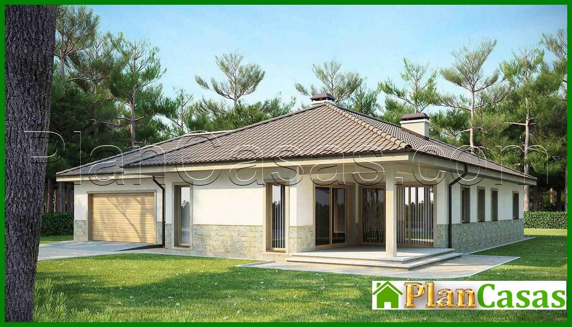 Scandinavian-style single-storey cottage project house plan