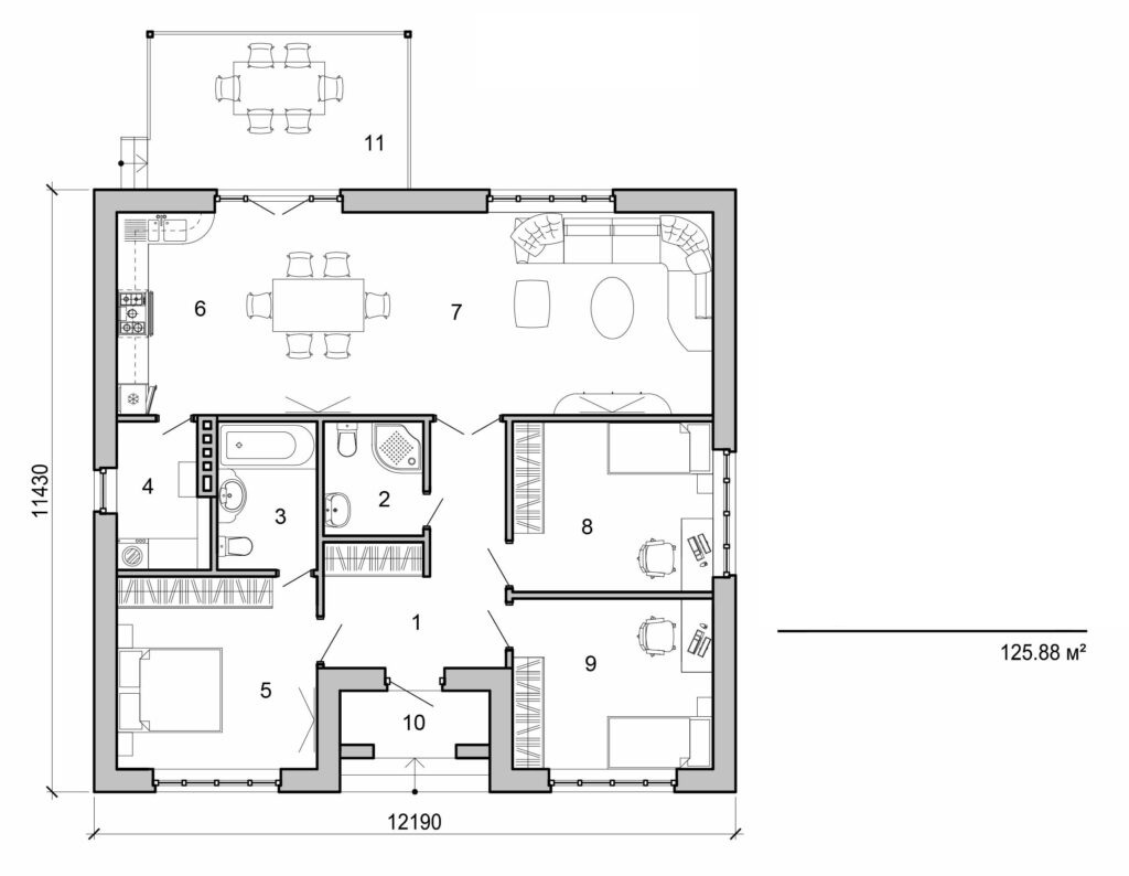 Visualization gallery - One storey small house