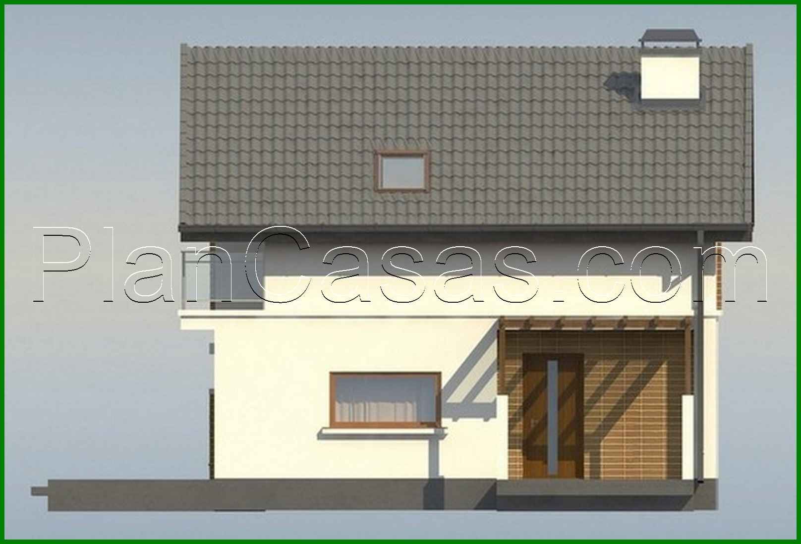 Visualization gallery - Project of a cottage with an attic, an additional room on the ground floor