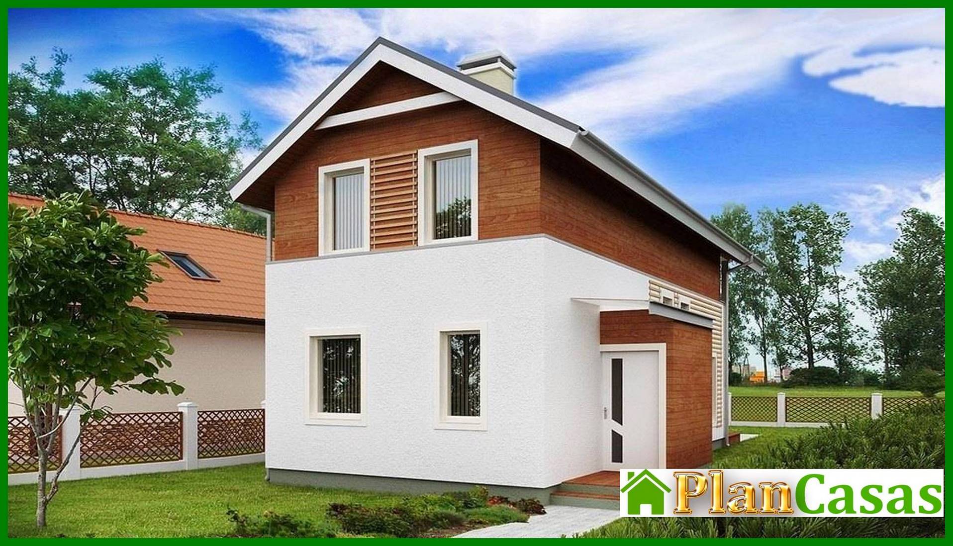 Visualization gallery - A project of a two-story small house for a narrow plot