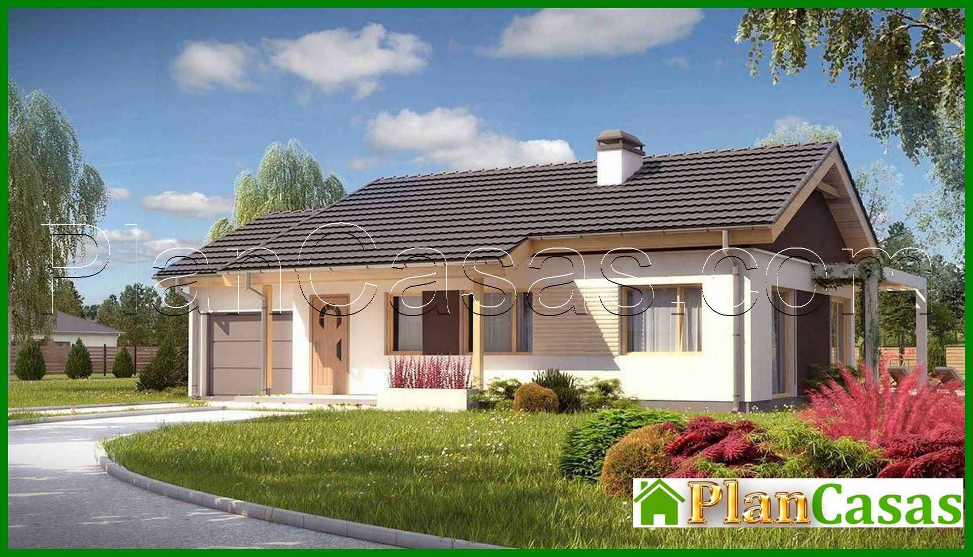 Visualization gallery - The project of a comfortable classic one-story house with a garage