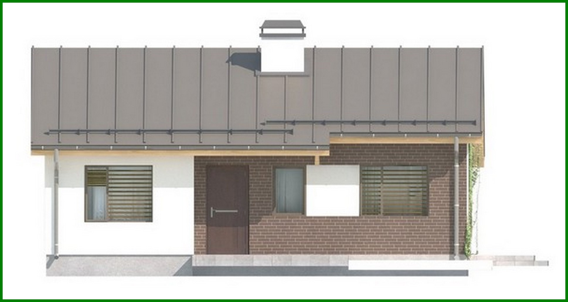 Visualization gallery - The project of a simple inexpensive one-story house