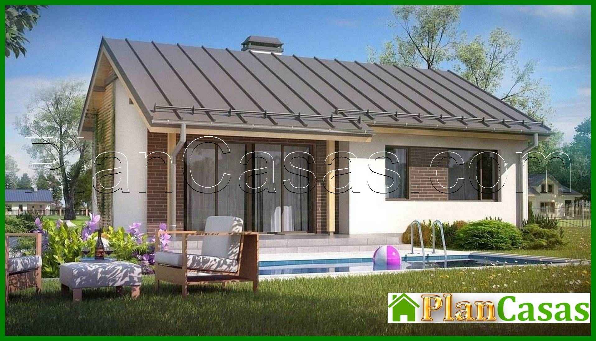 Visualization gallery - The project of a simple inexpensive one-story house