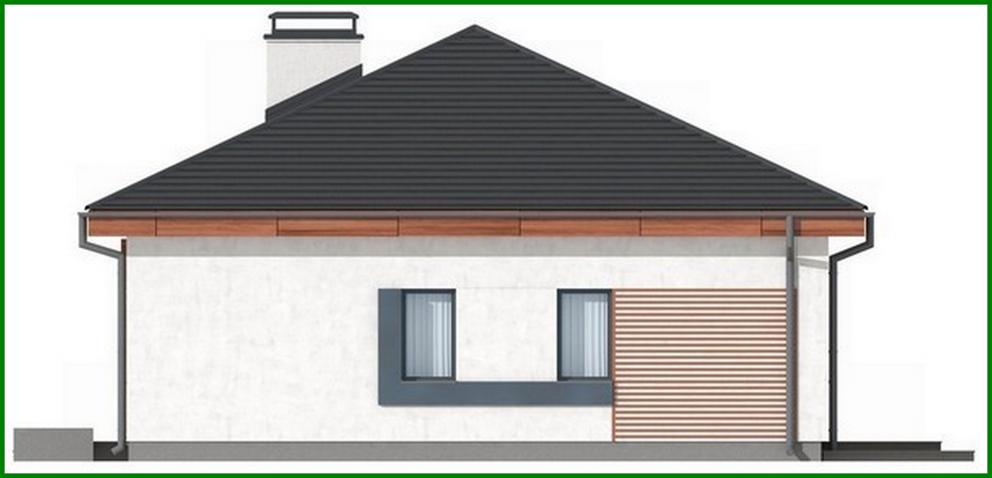 Visualization gallery - Project of a stylish one-story classic house