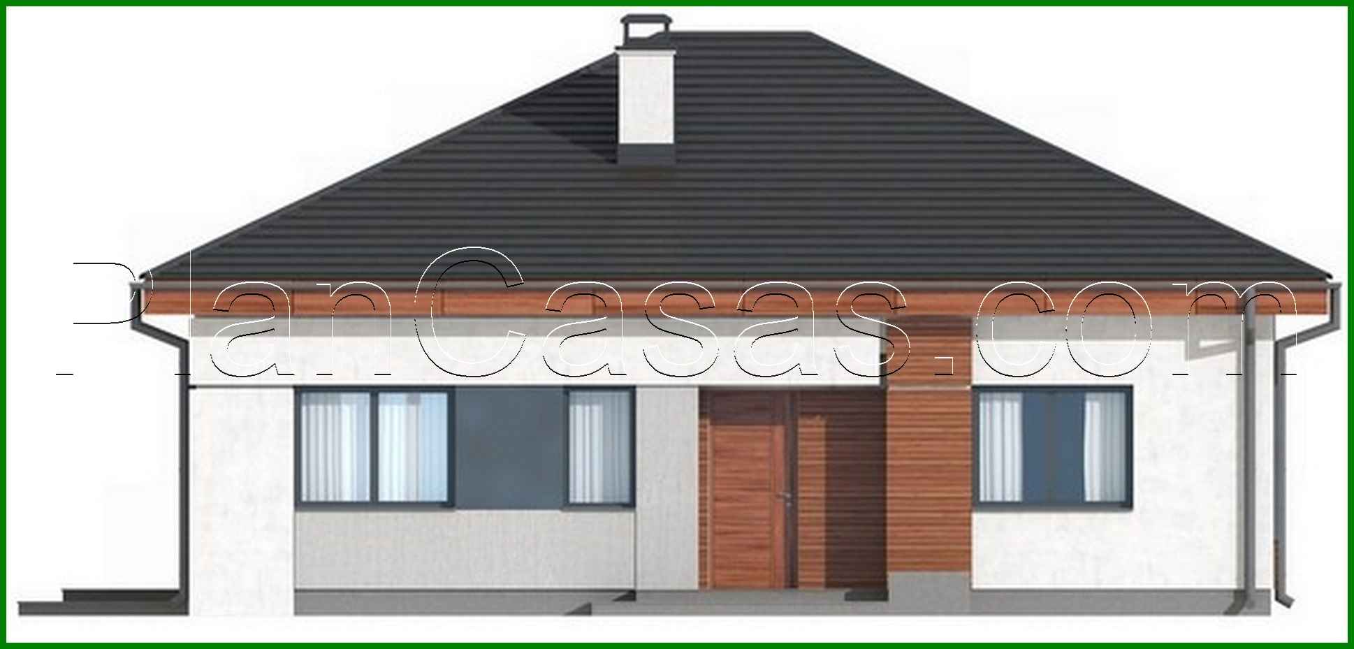 Visualization gallery - Project of a stylish one-story classic house