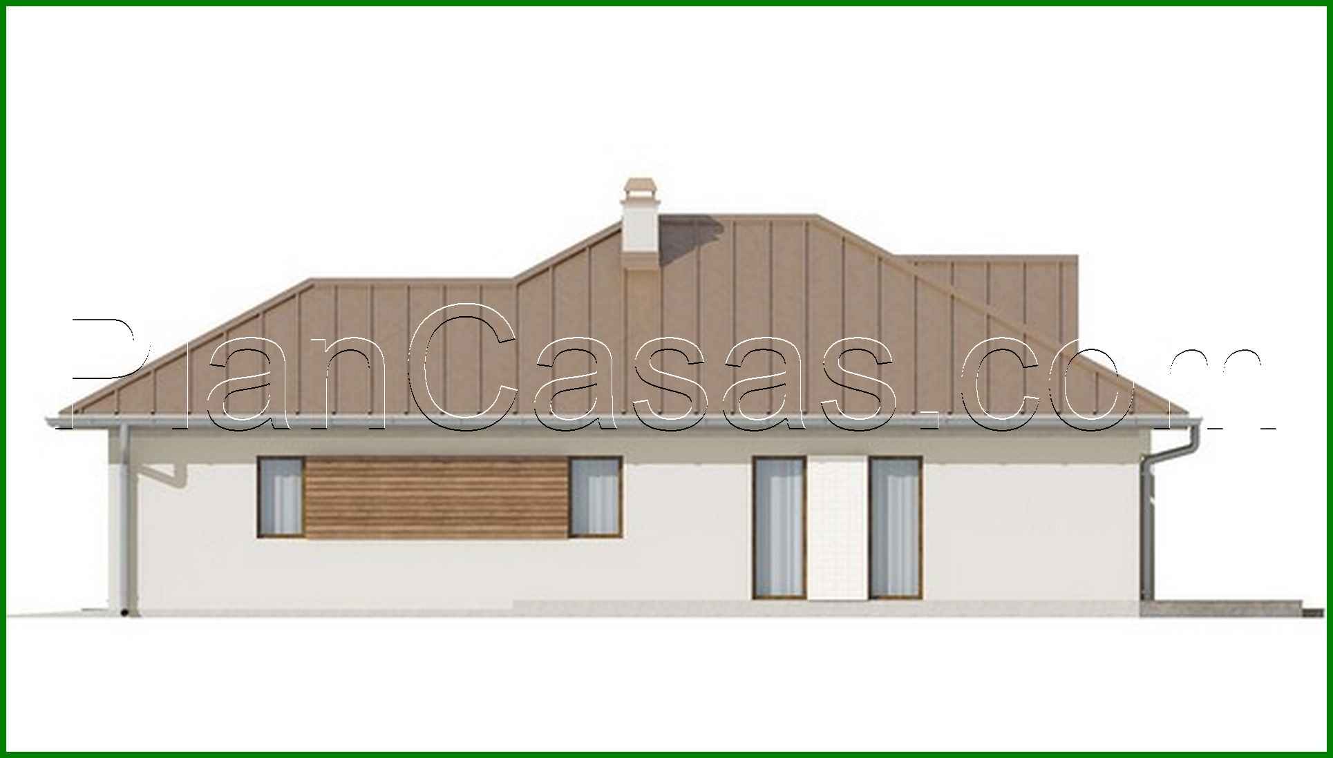 Visualization gallery - Single-storey cottage project with a corner terrace