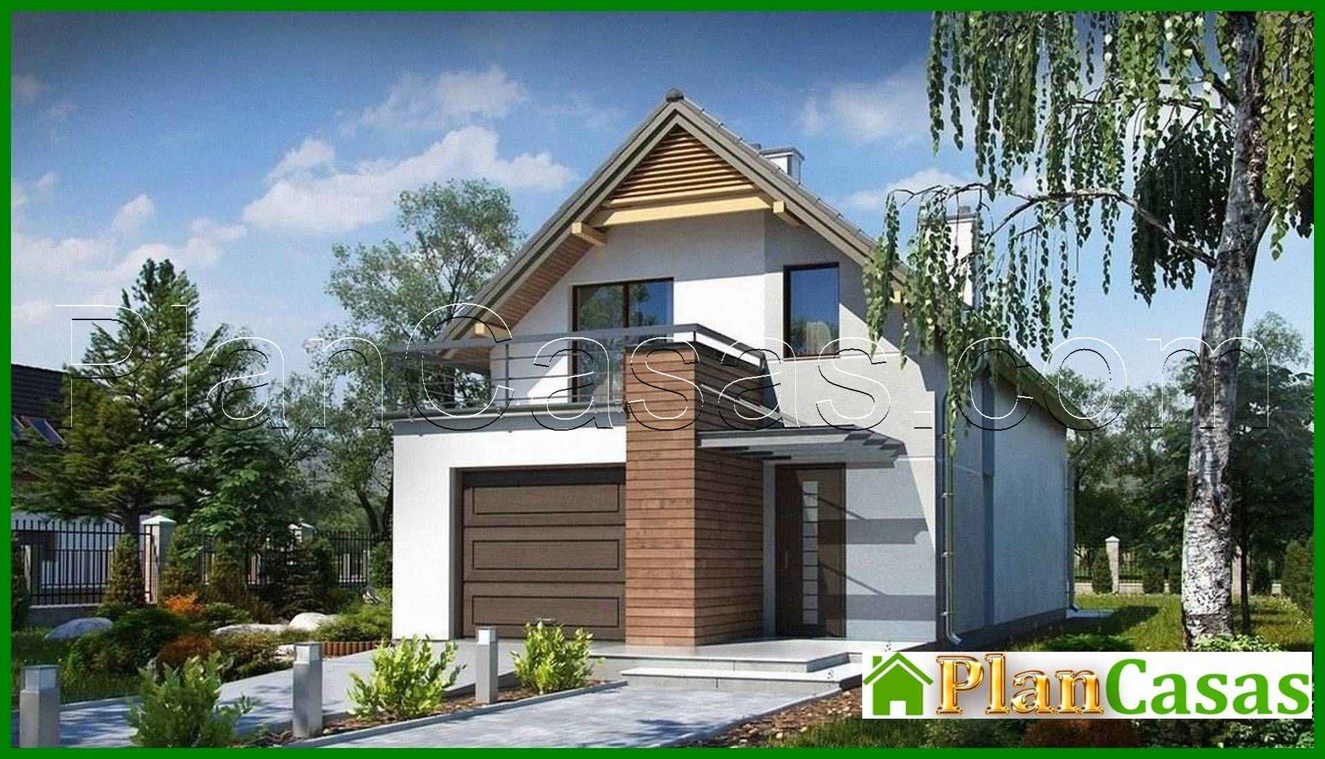 Visualization gallery - Project of a house with a garage for a narrow plot