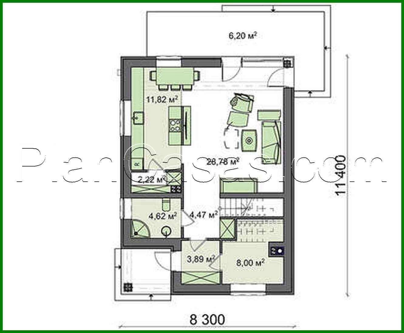 Visualization gallery - Compact two-story cottage project