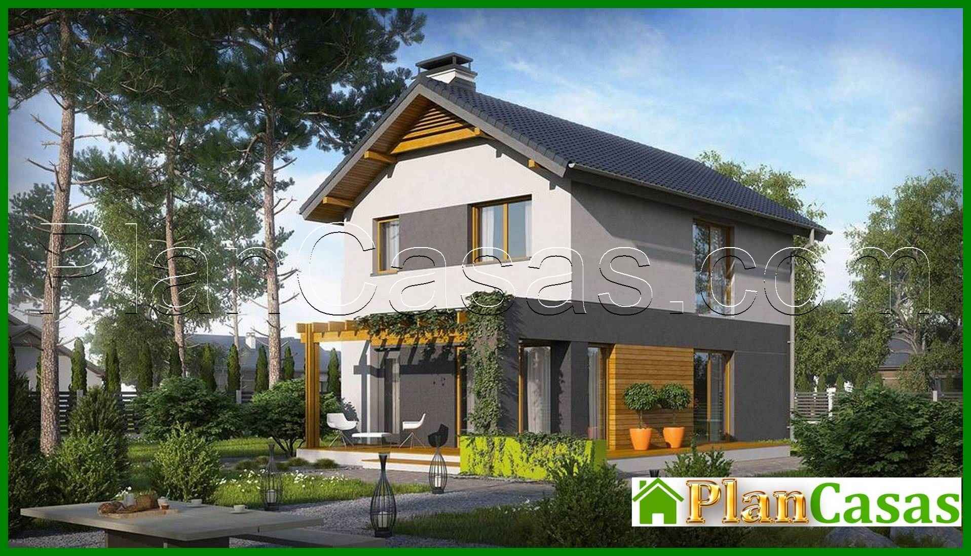 Visualization gallery - The project of a two-story cottage for a narrow site