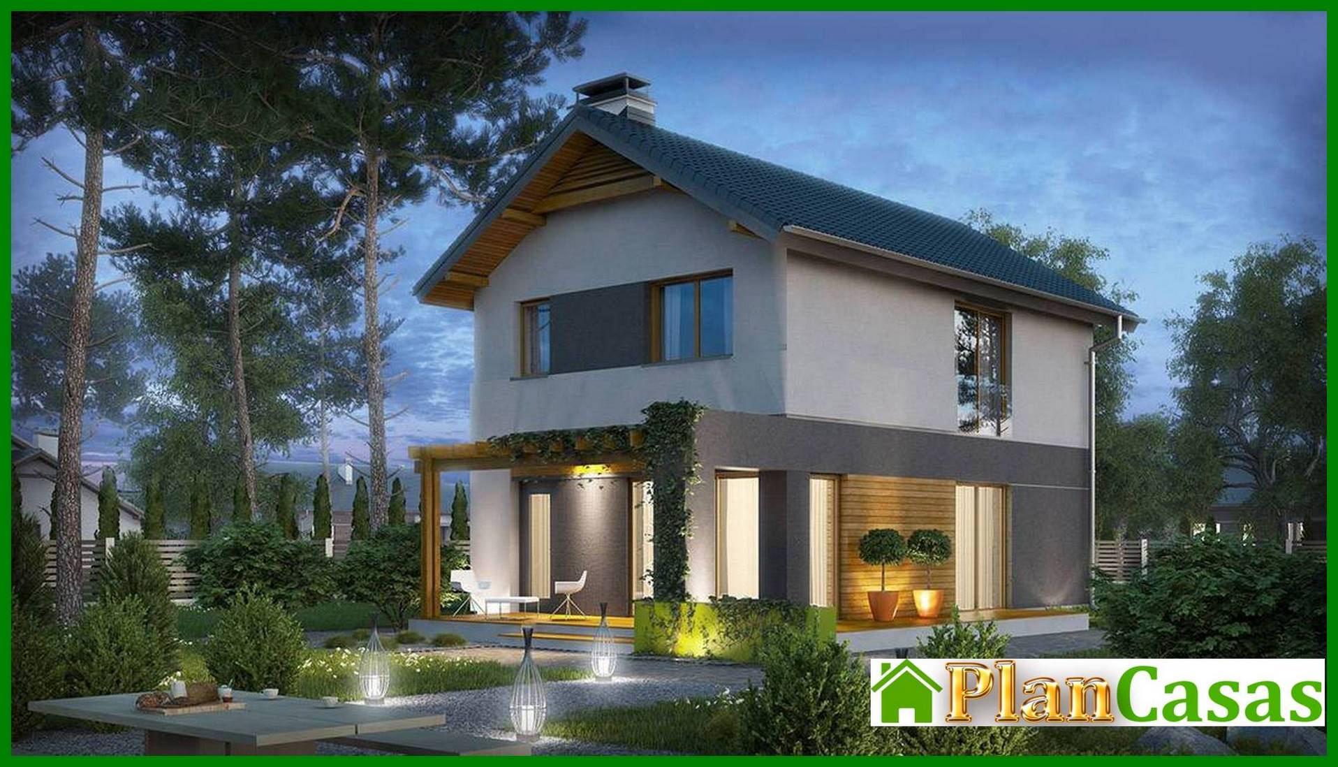 The project of a two-story cottage for a narrow site house plan