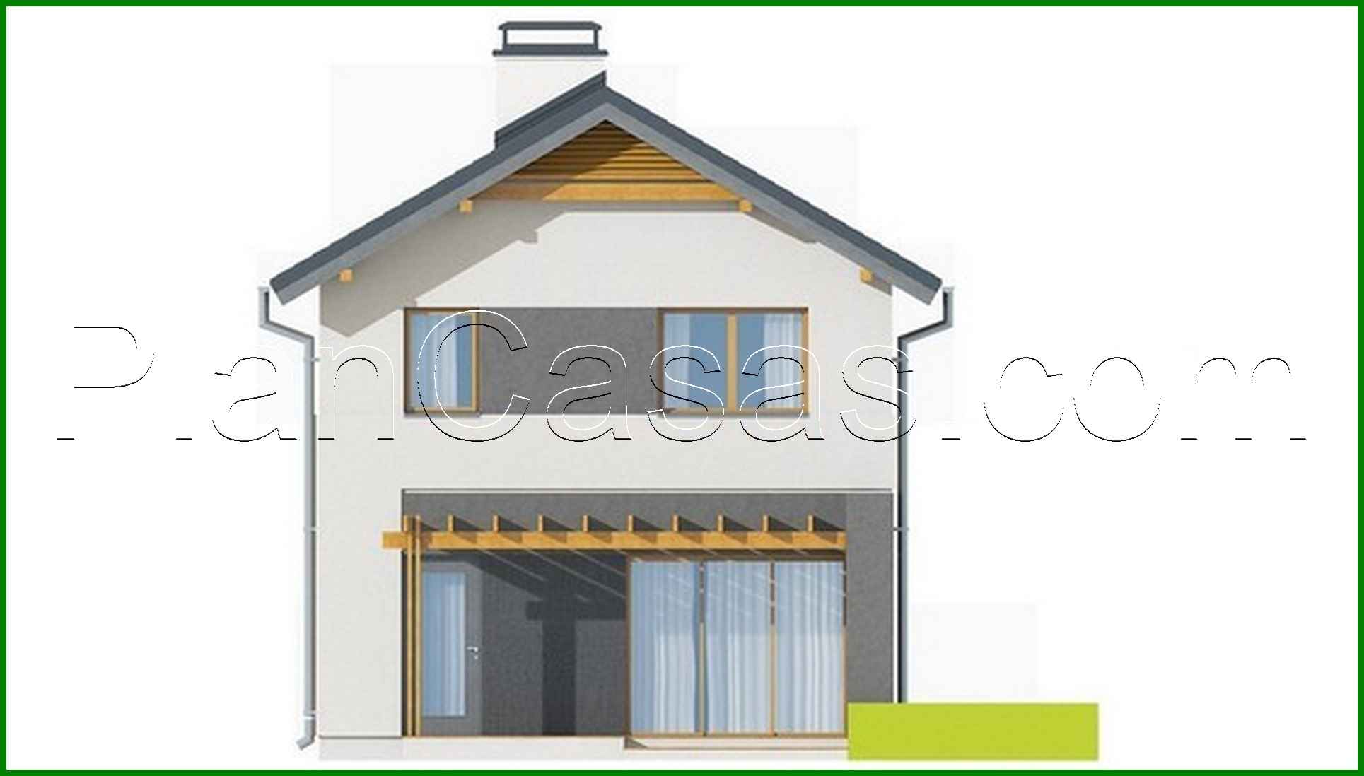 Visualization gallery - The project of a two-story cottage for a narrow site