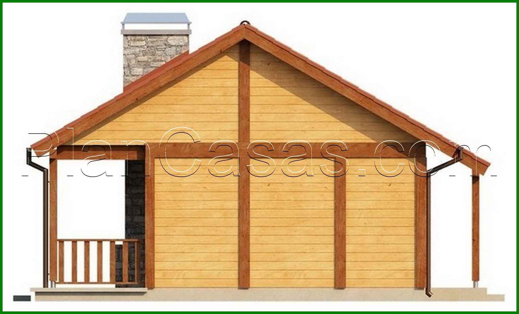 Visualization gallery - The project of a small budget one-story house with a wooden facade