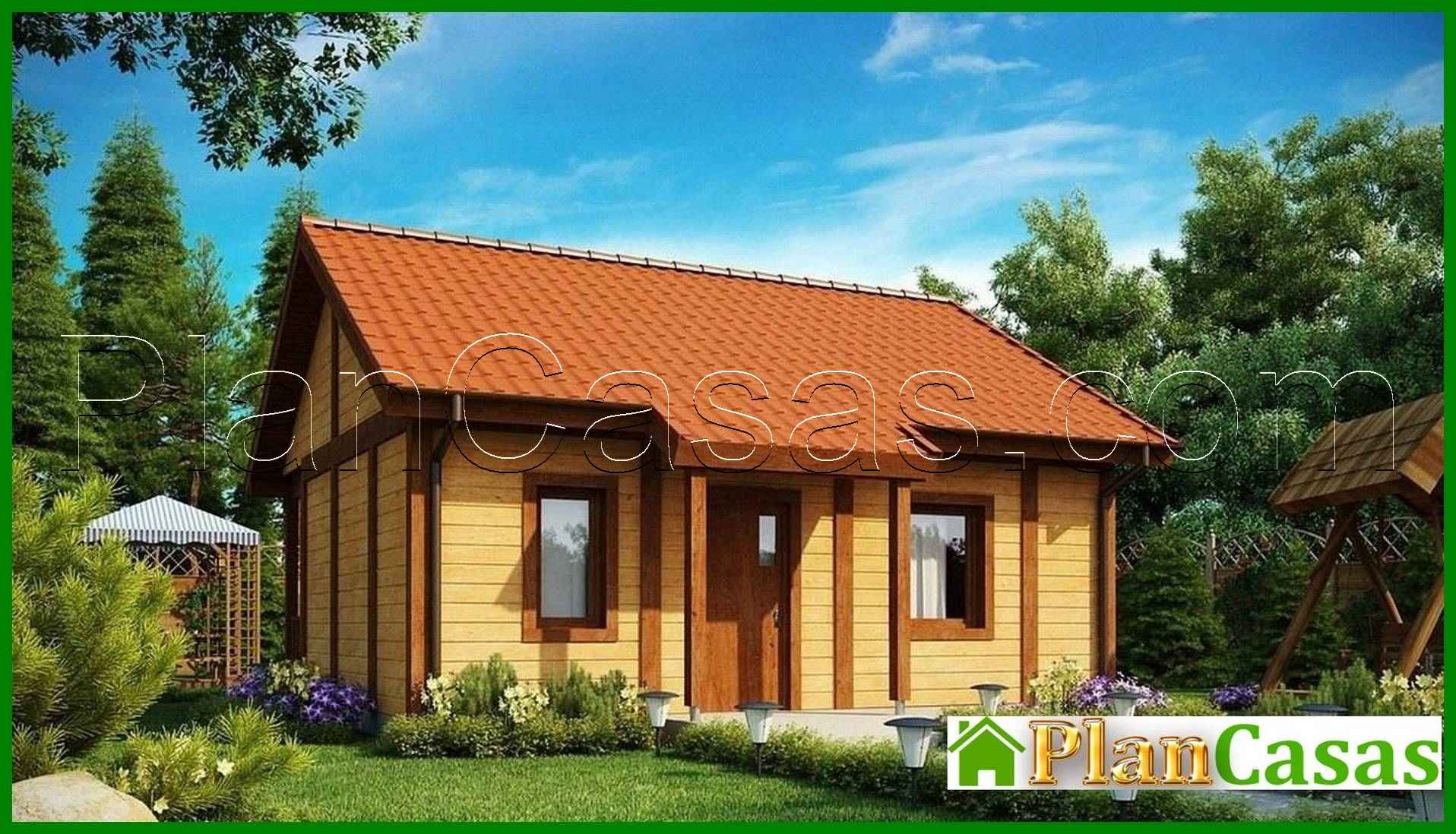 Visualization gallery - The project of a small budget one-story house with a wooden facade