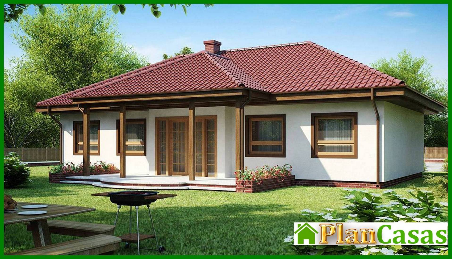 Visualization gallery - The project of a symmetrical one-story house