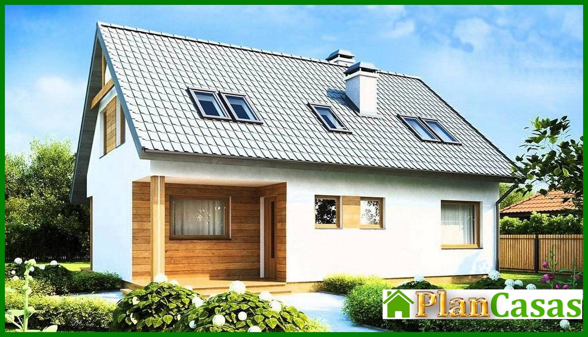 Visualization gallery - The project of an economical comfortable house with an attic