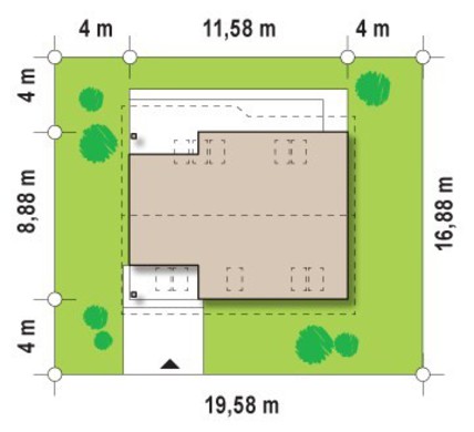 Visualization gallery - The project of an economical comfortable house with an attic