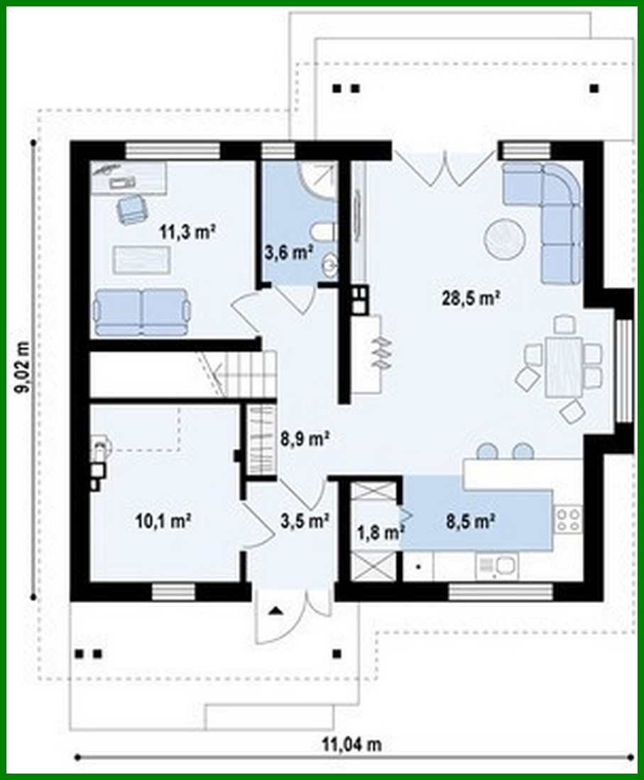 Visualization gallery - A project of a comfortable cottage with an office on the ground floor