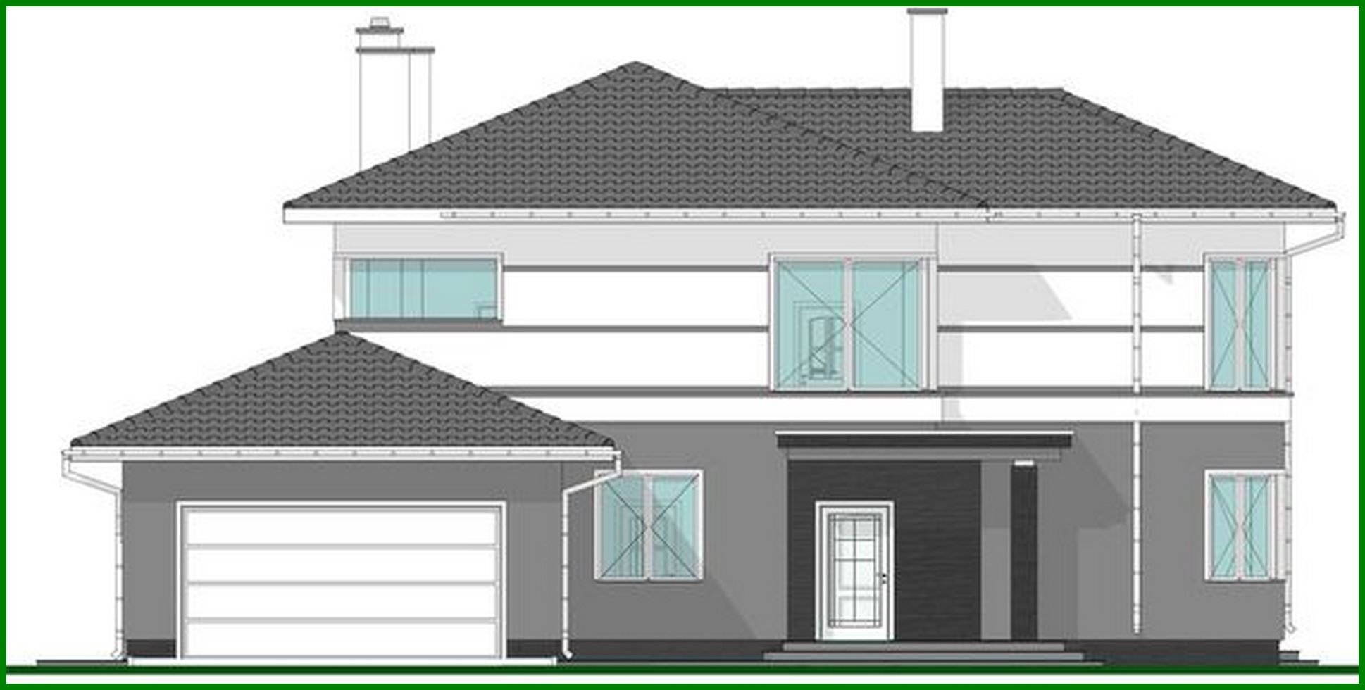 Visualization gallery - Project for the construction of a bright two-story mansion