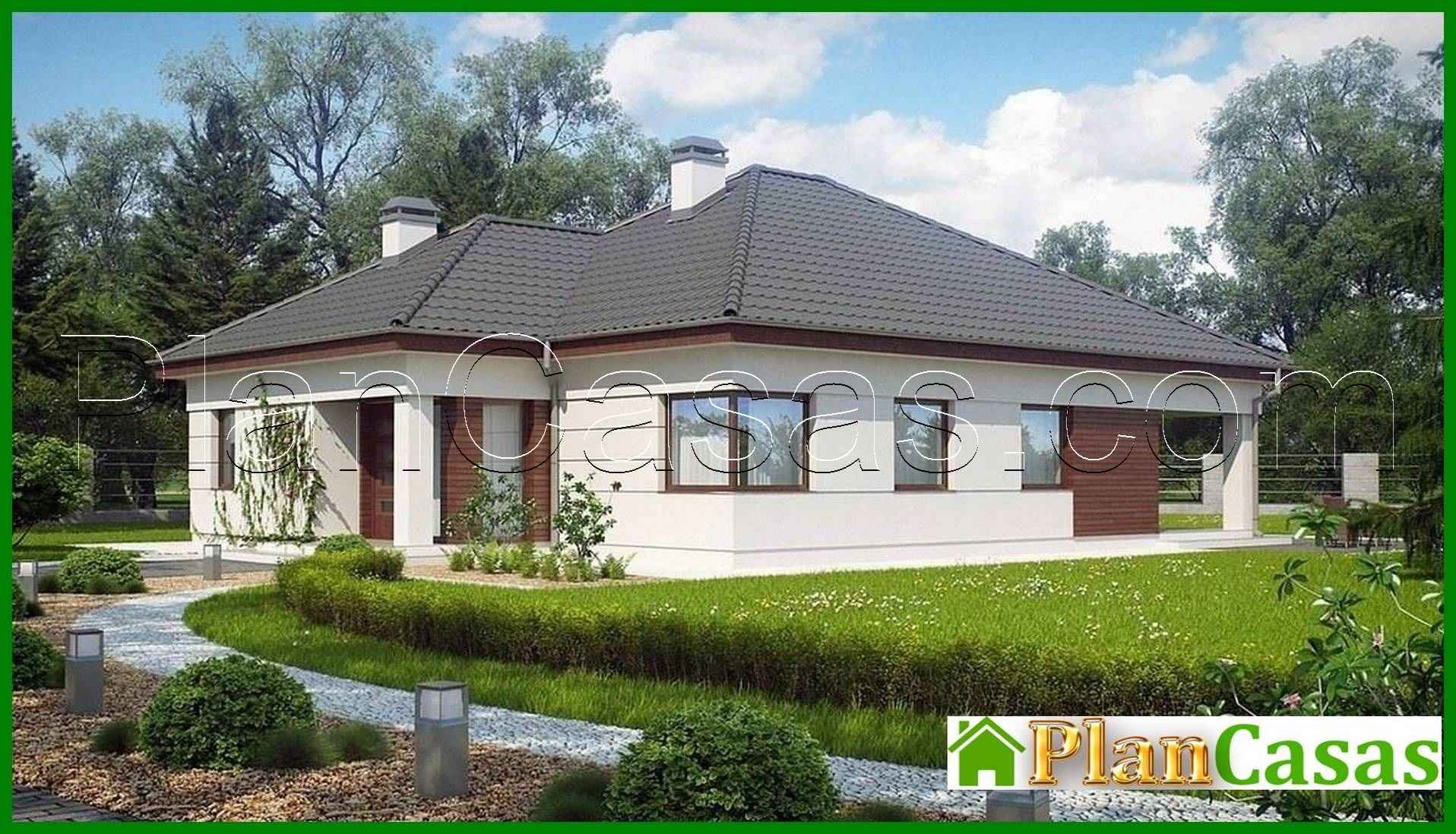 Visualization gallery - One-storey cottage with a corner terrace