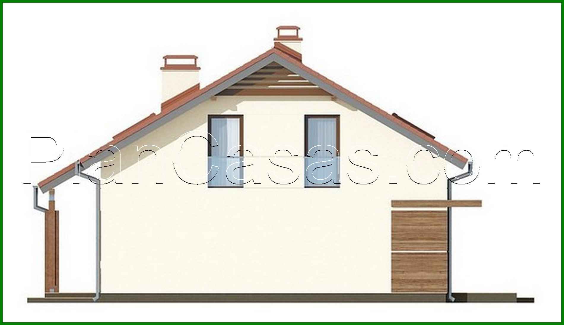 Visualization gallery - House project with attic and guest rooms on the ground floor