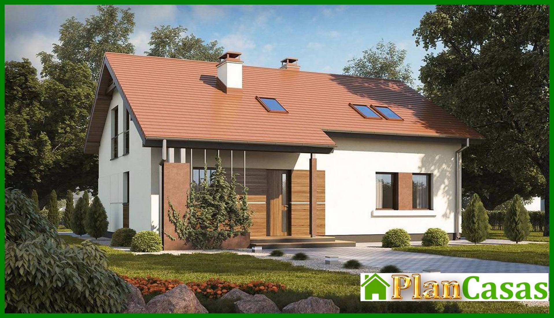 House project with attic and guest rooms on the ground floor house plan