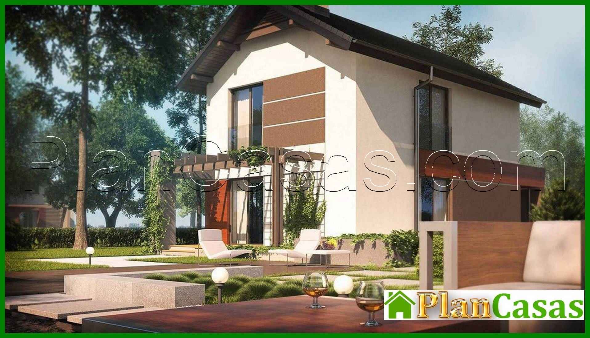 Visualization gallery - The project of a two-story cottage with a garage