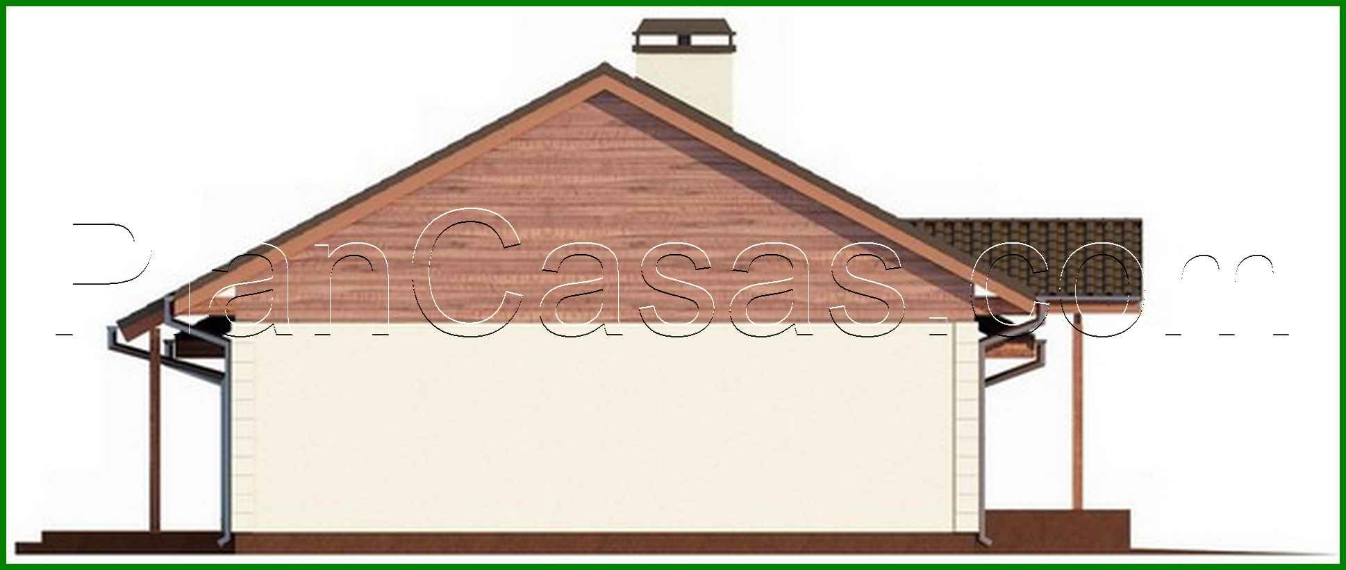 Visualization gallery - The project of a one-story country cottage with a garage